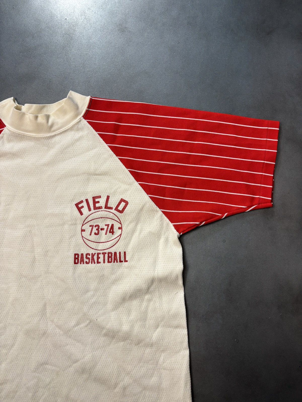 Vintage 1970s Vintage Basketball Jersey Raglan School Uniform Stripe Size US S / EU 44-46 / 1 - 8 Thumbnail