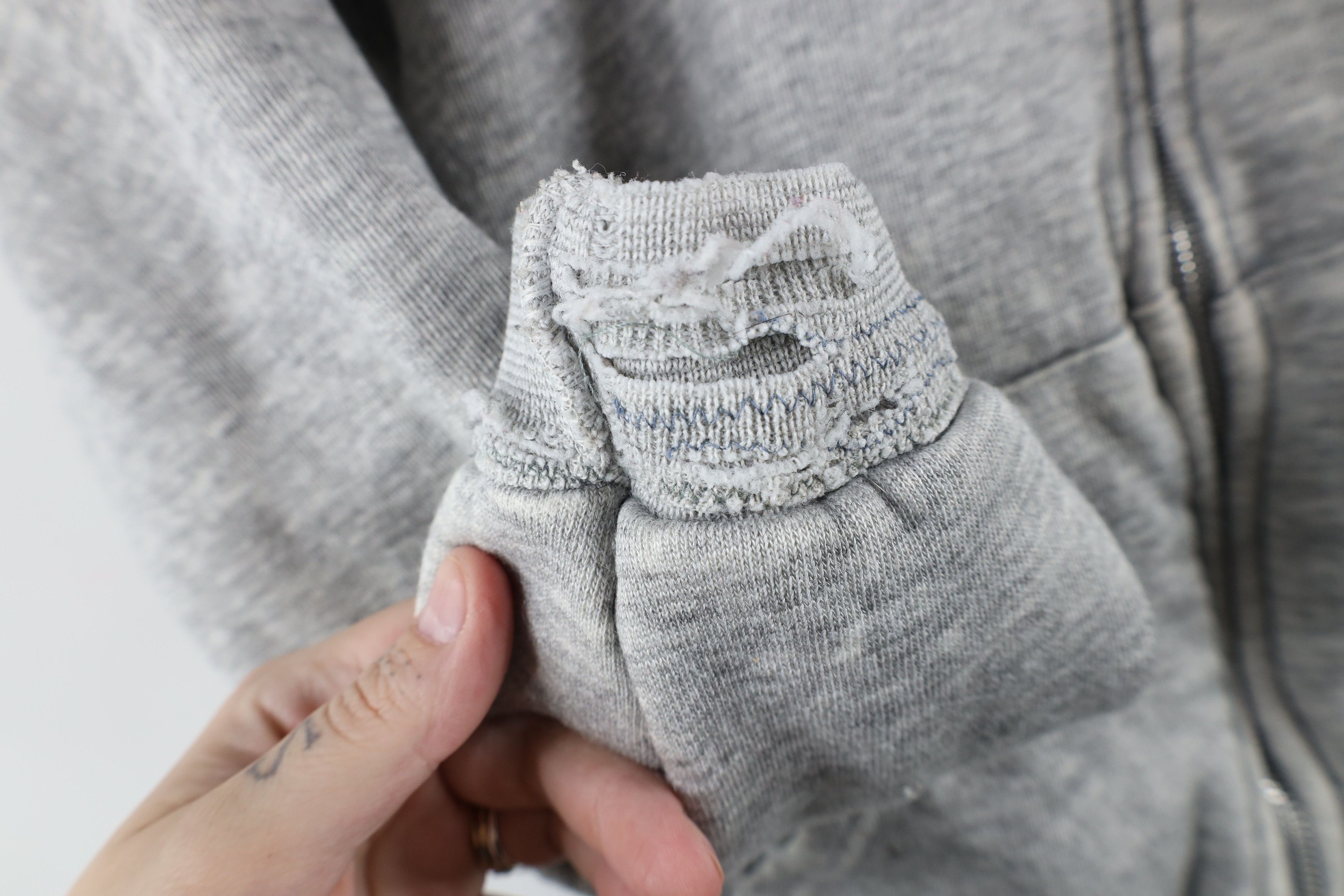 Vintage Vintage 70s Streetwear Waffle Knit Lined Triblend Hoodie USA Size US M / EU 48-50 / 2 - 7 Thumbnail