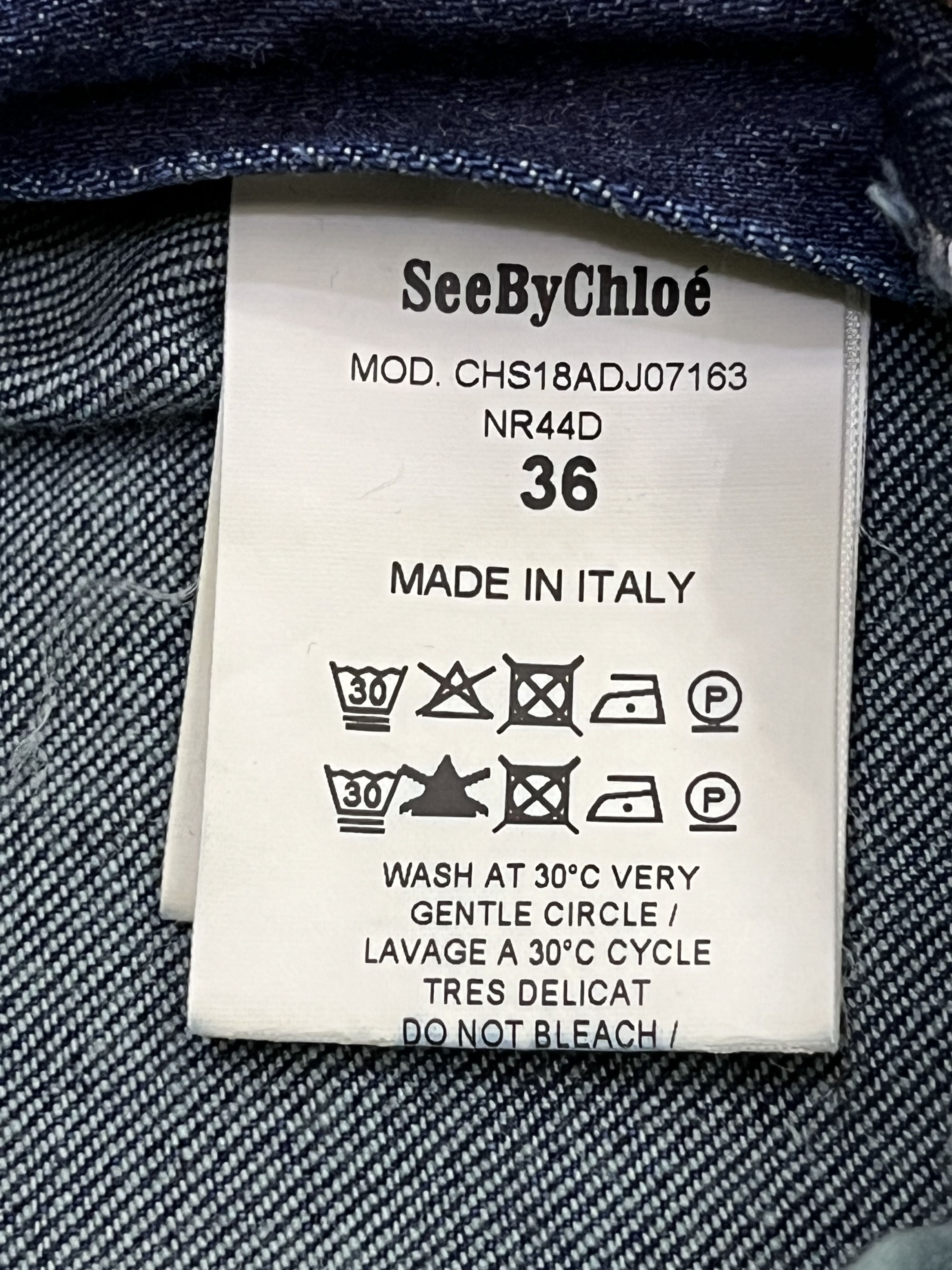 See by Chloe See By Chloé Vintage Italy Stretch Denim Flare Skirt 25" Size 25" / US 0 / IT 36 - 8 Thumbnail
