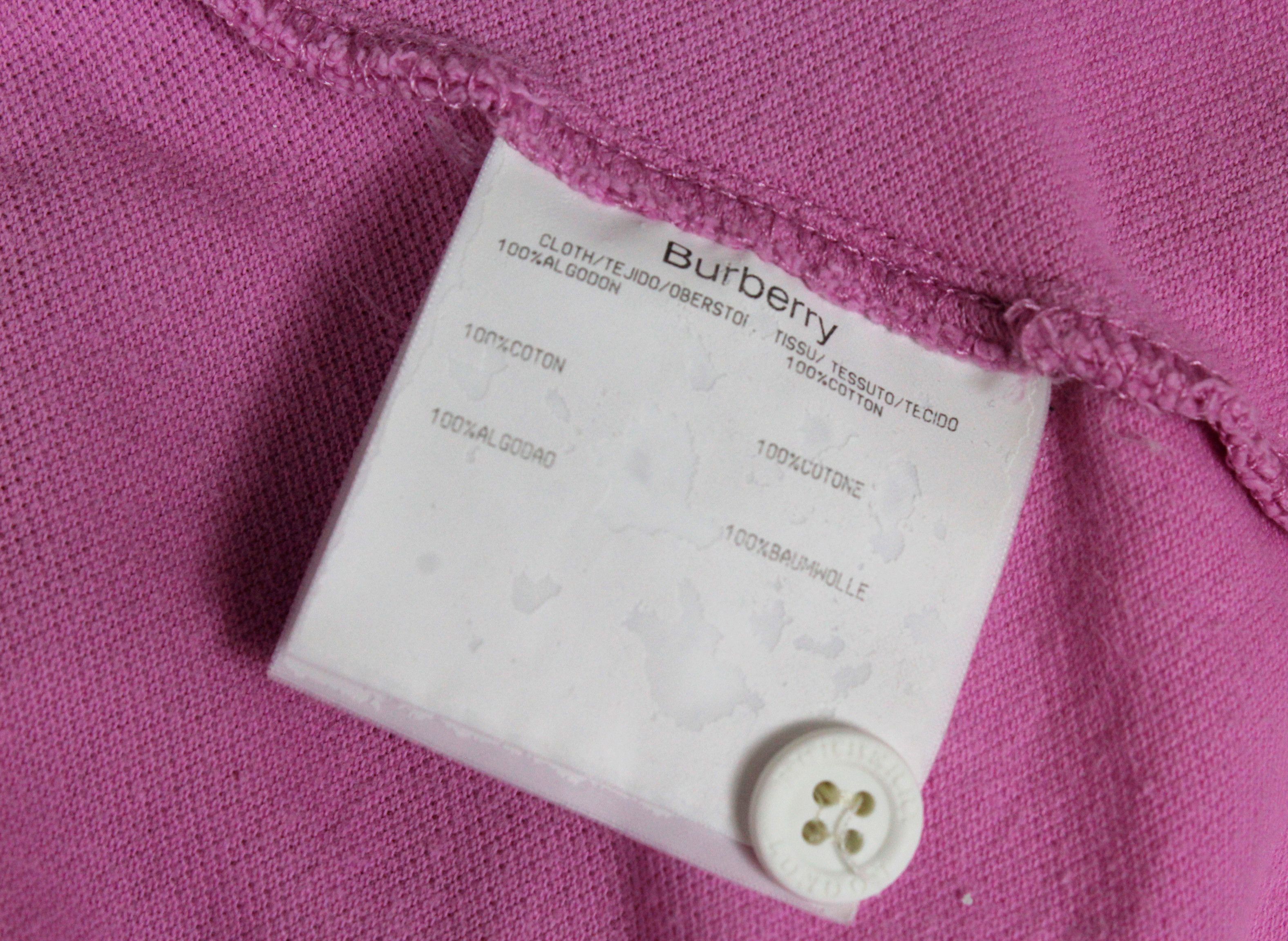 Burberry Vintage Burberry London Logo Pink Rugby Polo Shirt 90s Size US M / EU 48-50 / 2 - 11 Thumbnail