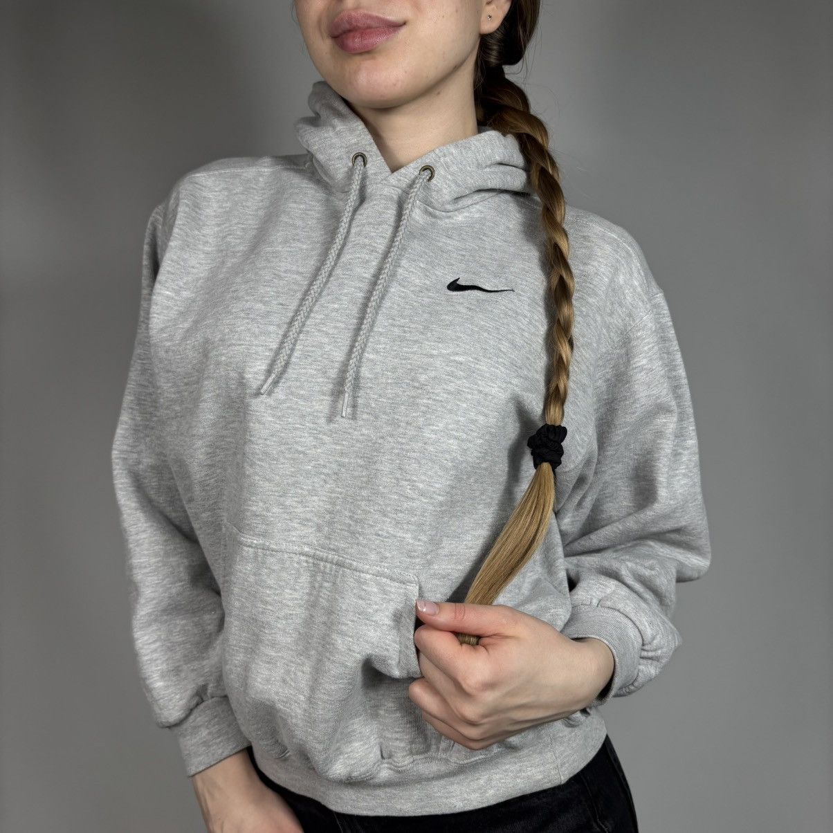 Nike Vintage 90s Nike Swoosh Logo Boxy Hoodie Retro Y2K Style Size S / US 4 / IT 40 - 3 Thumbnail