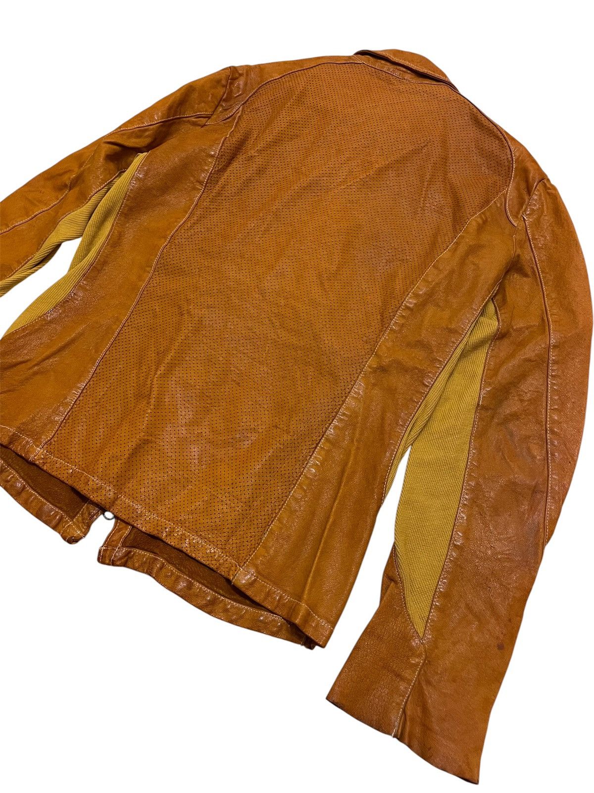 Japanese Brand Kyoji Maruyama Cowhide Leather Mesh Hybrid Jacket Size US M / EU 48-50 / 2 - 9 Thumbnail