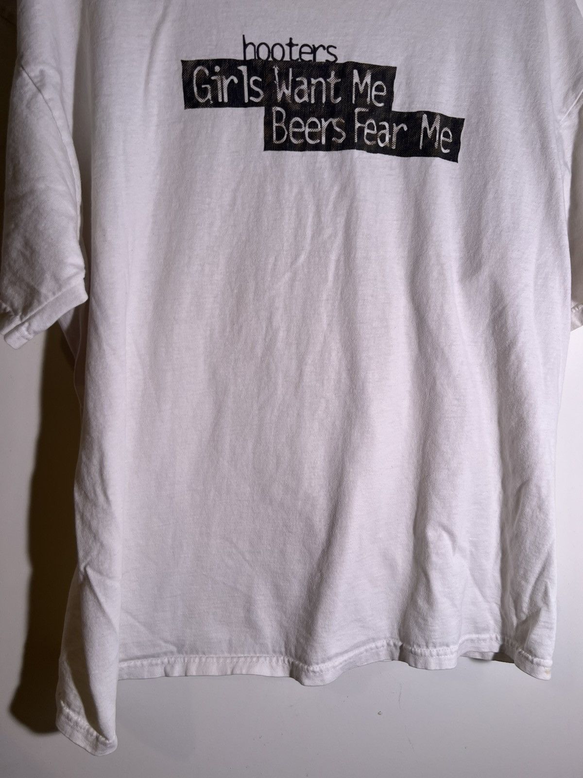 Vintage Y2K 2000’s Vintage Hooters Girls Want Me Beers Fear Me Shirt Size US XL / EU 56 / 4 - 4 Thumbnail