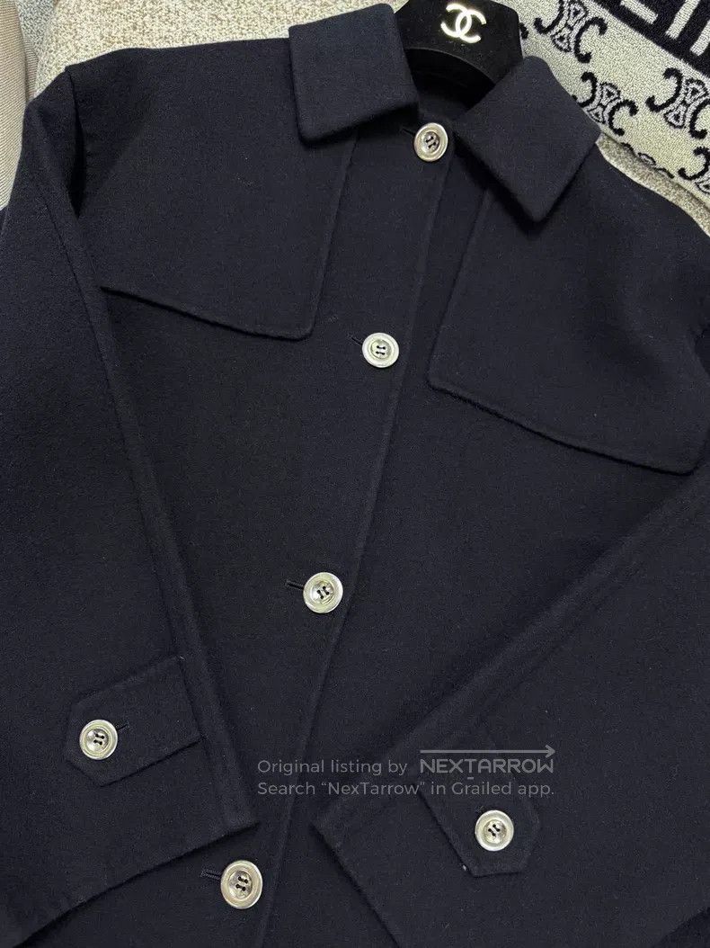 Loro Piana Loro Piana Navy Blue Long Sleeve Long Cashmere Coat Size 4XL / US 24-26 - 4 Thumbnail