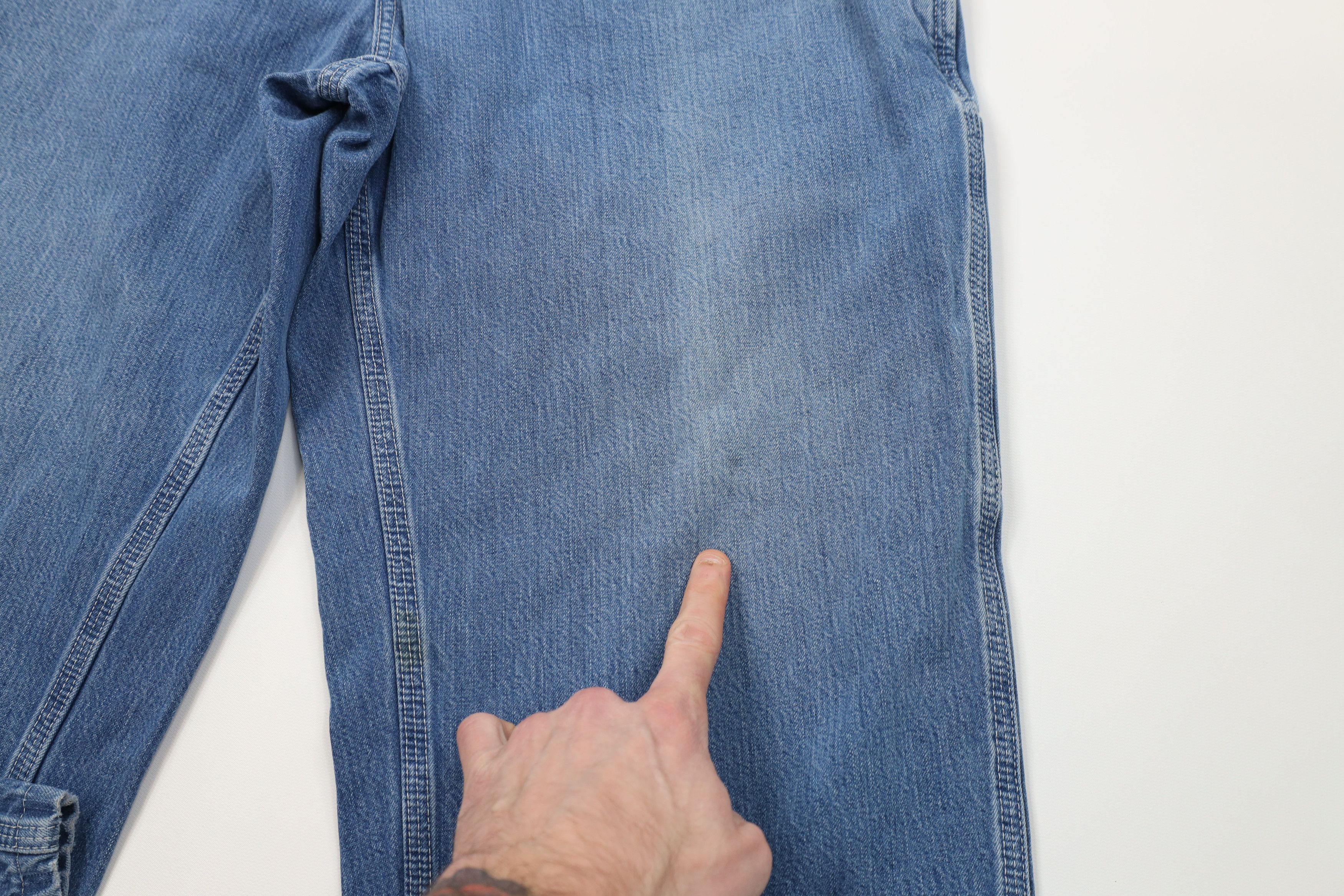 Carhartt Vintage Carhartt Wide Leg Dungaree Denim Jeans Blue Cotton Size US 36 / EU 52 - 7 Thumbnail