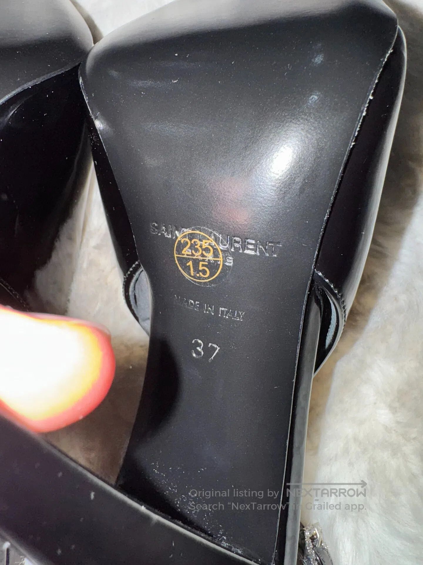 Saint Laurent Paris Saint Laurent Paris Crystal Lacquer Pointed Toe High Heels Size US 6.5 / IT 36.5 - 8 Thumbnail