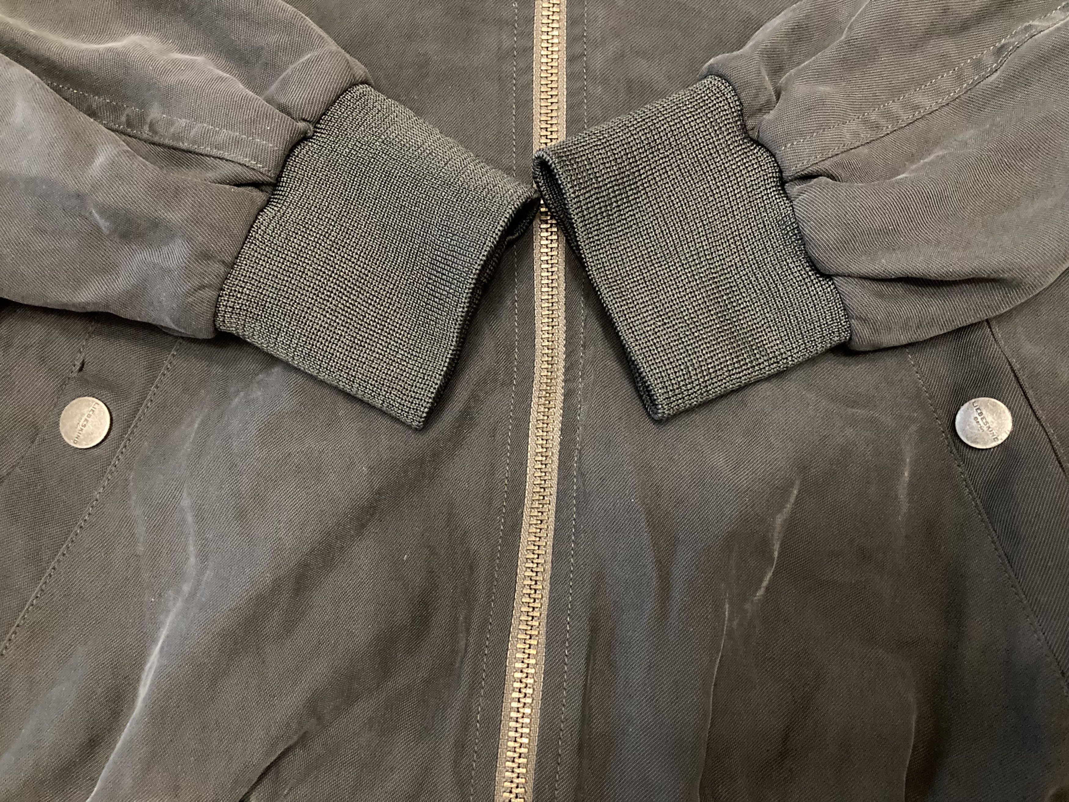 LIEBESKIND BERLIN Liebeskind Berlin Women’s Grey Twill- Collar Bomber Jacket Size S / US 4 / IT 40 - 5 Thumbnail