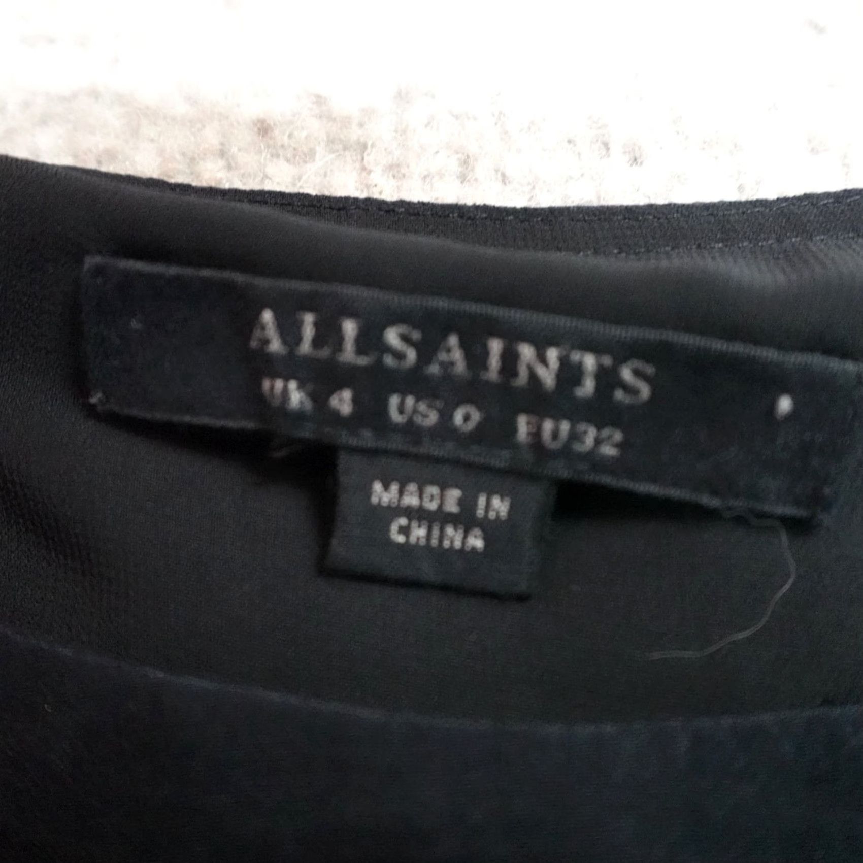 Allsaints AllSaints Roder Top Blouse Silk Blend Black Long Sleeve Zip 0 Women Regular Size 0"" Size XS / US 0-2 / IT 36-38 - 4 Thumbnail