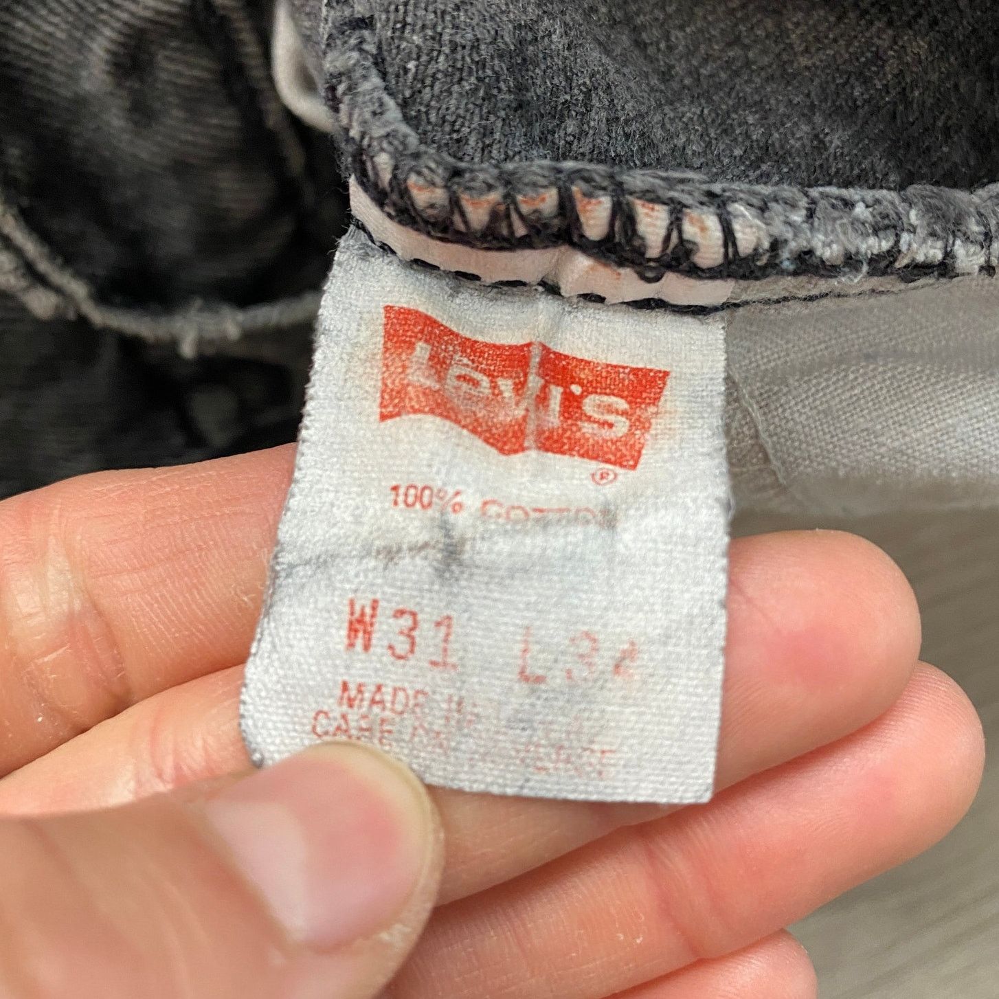 Levi's × Vintage Vintage 80s Levi's 550 Tapered Black Tab Jeans 29x33 USA Size US 29 - 8 Thumbnail