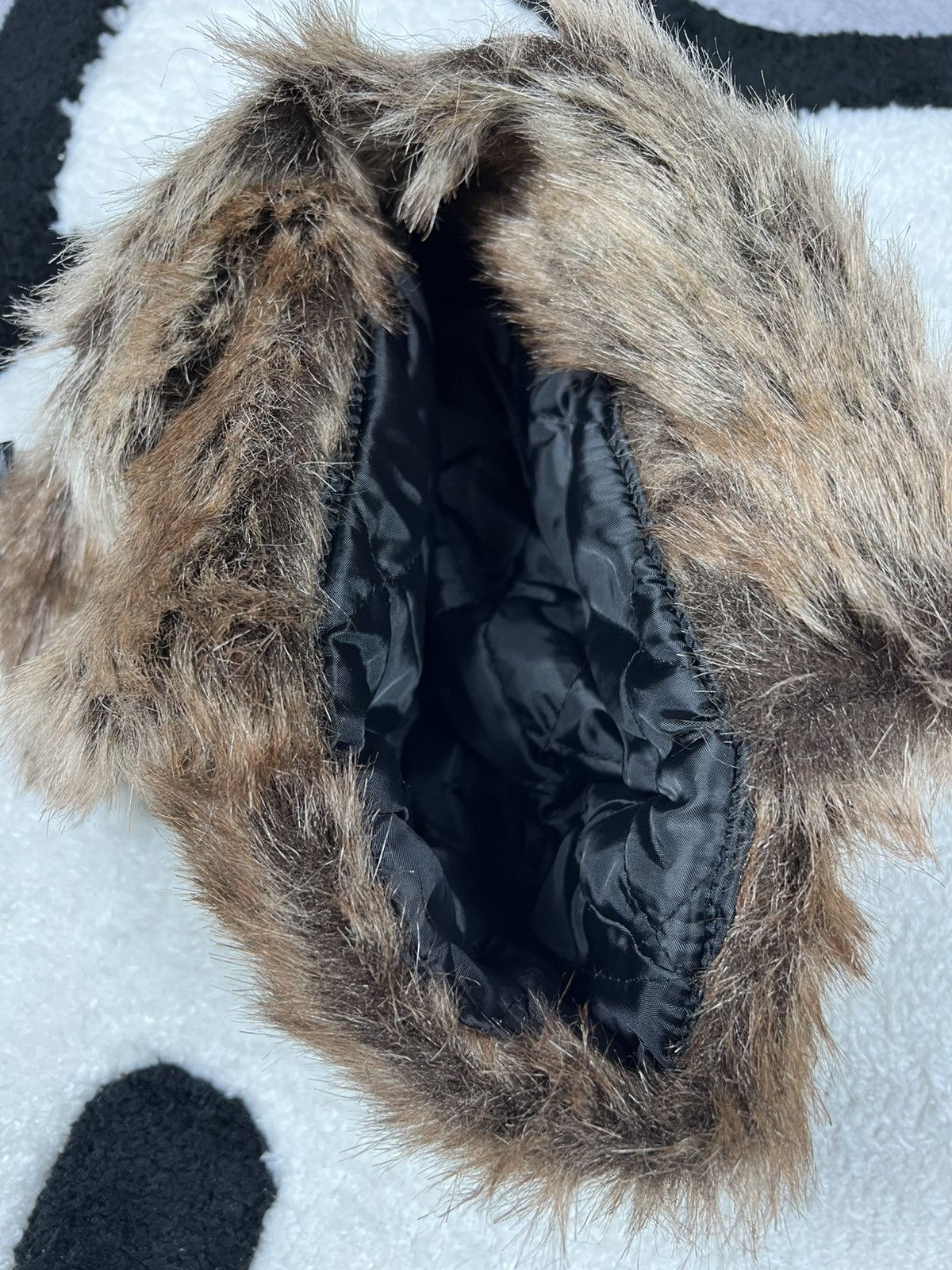 Japanese Brand Y2K Crazy Ushanka Fuzzy Mohair Faux Fur Hat Size ONE SIZE - 4 Thumbnail