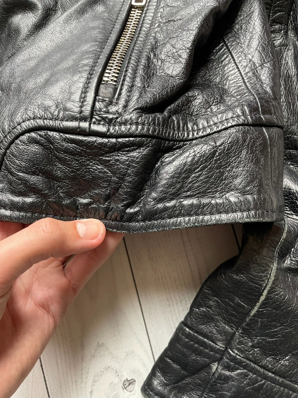 Superdry × Vintage Vintage SuperDry leather jacket women size L Size L / US 10 / IT 46 - 3 Thumbnail