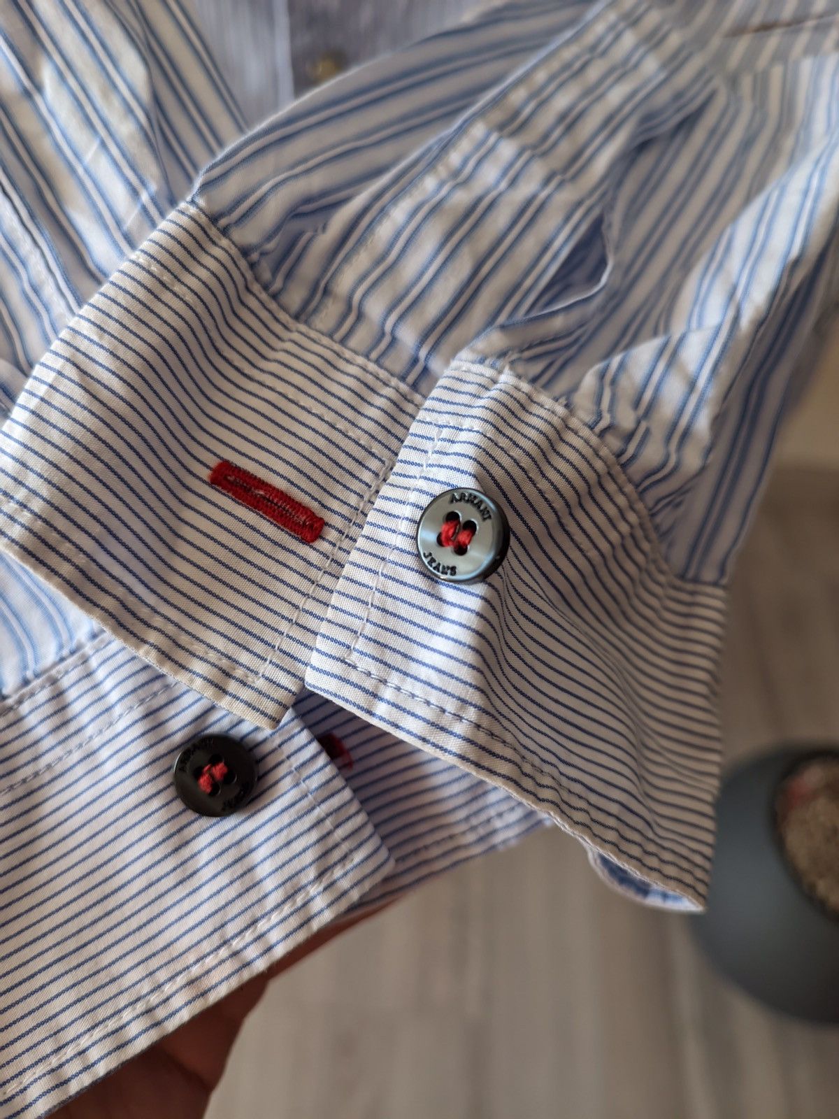 Armani Armani Jeans vintage oldmoney striped shirt Size US M / EU 48-50 / 2 - 3 Thumbnail