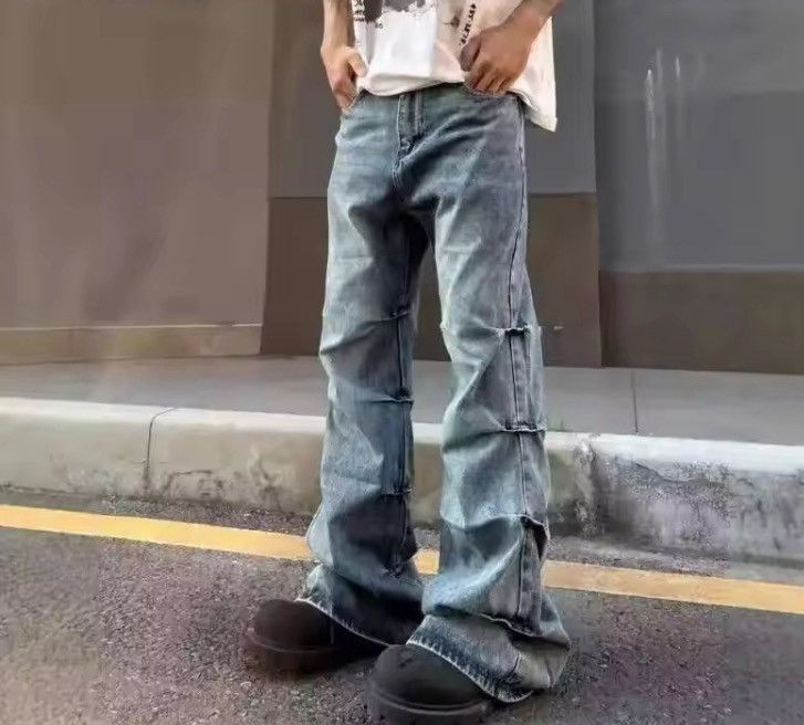 Japanese Brand Pleated Denim Pant Size US 31 - 1 Thumbnail