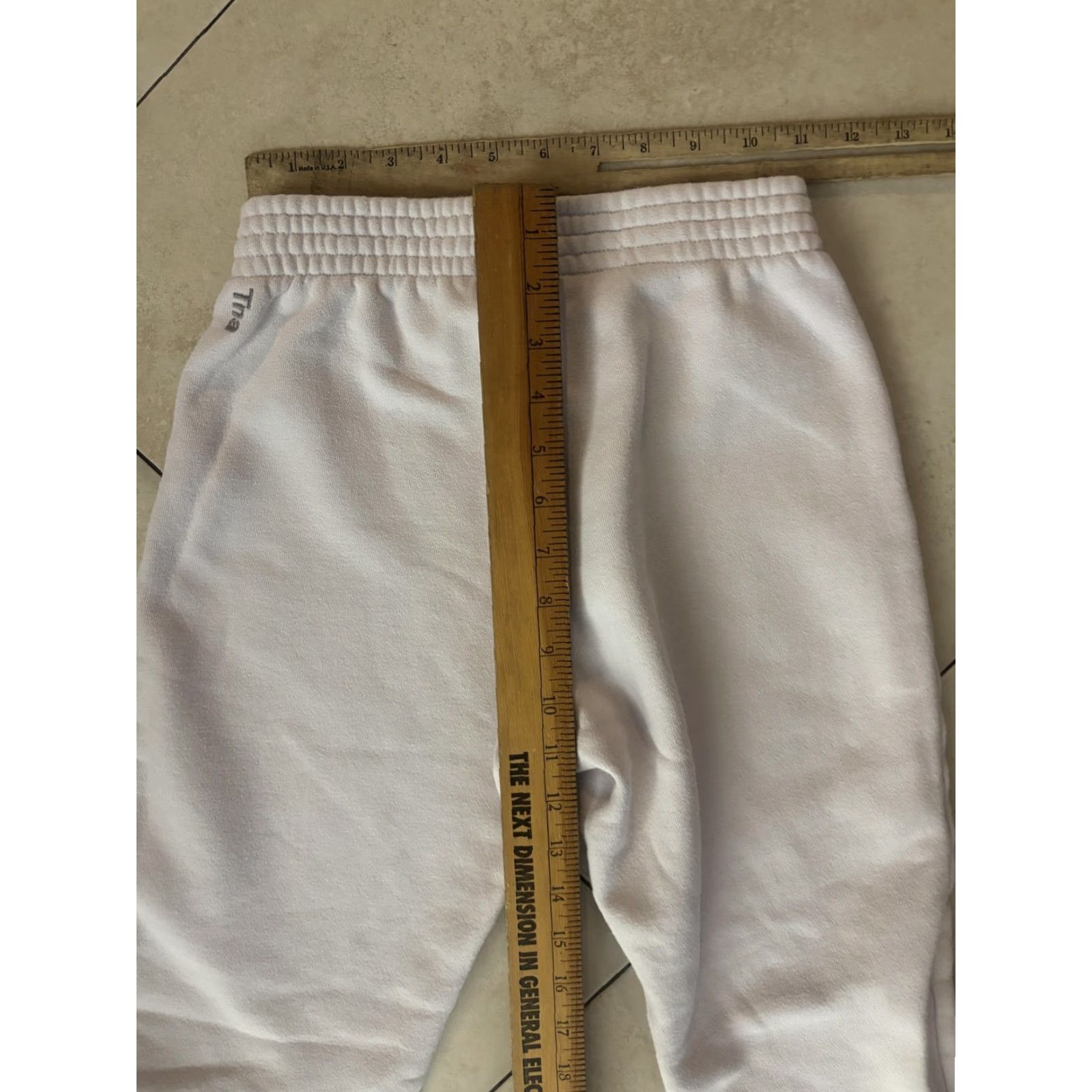 TNA Tna Sweatpants Womens XS White Straight Leg Elastic Waist Pockets Lounge Fleece Size 42" / US 20 - 6 Thumbnail