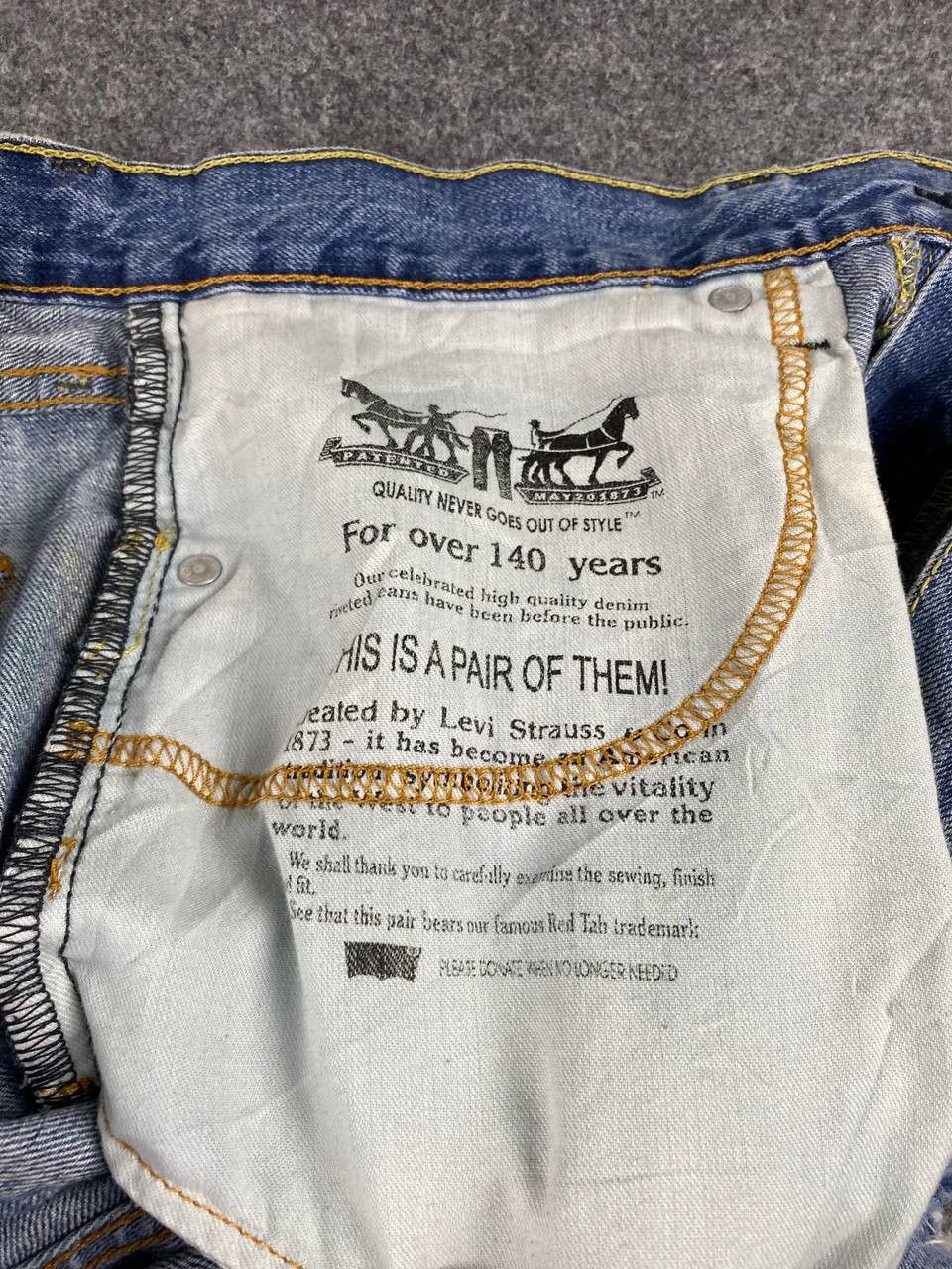 Levi's levis 522 distresse denim nice design Size US 37 - 14 Thumbnail