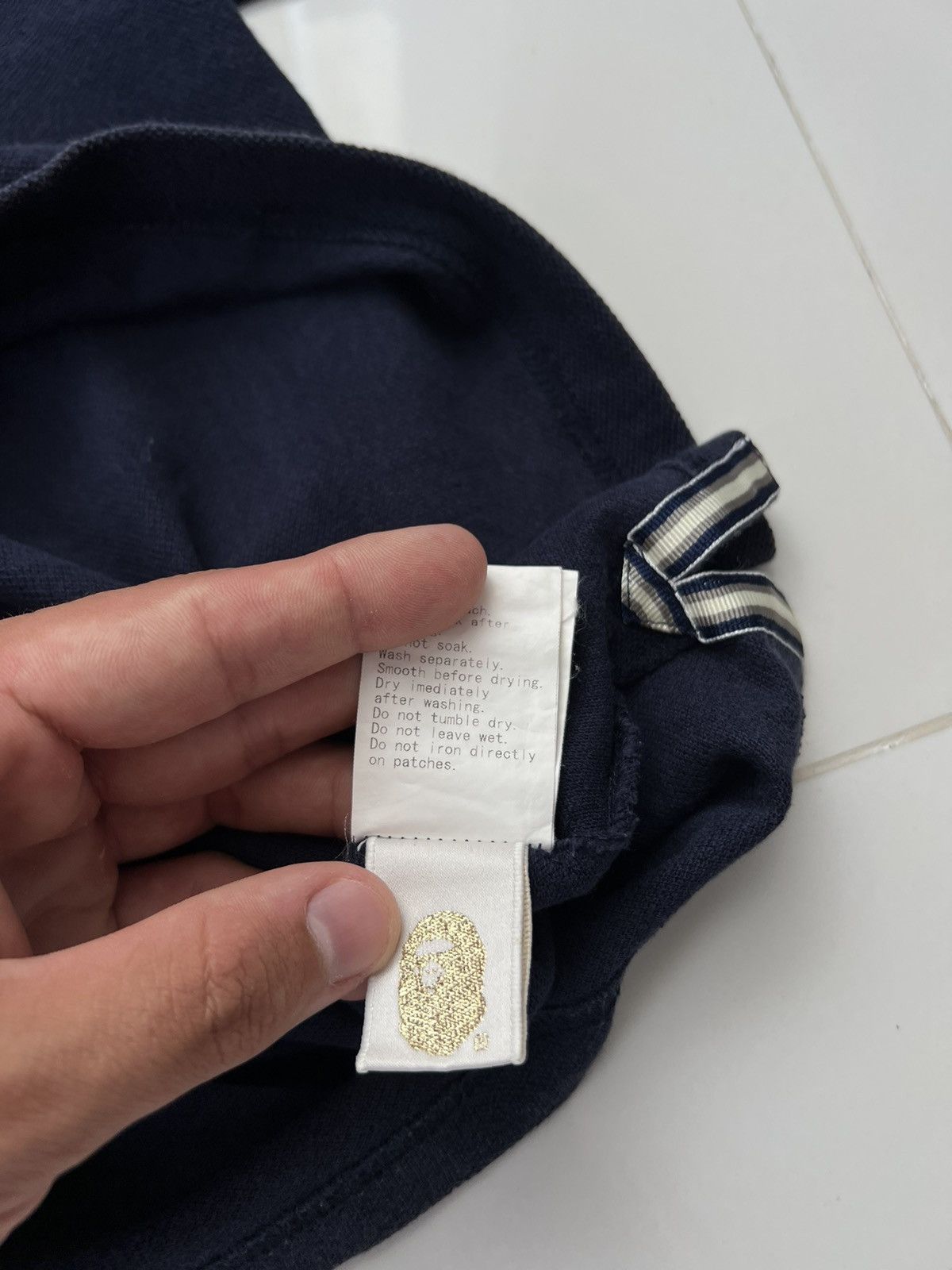 Bape BAPE SMALL LOGO RETRO RARE FADED POLO TEE Size US M / EU 48-50 / 2 - 6 Thumbnail