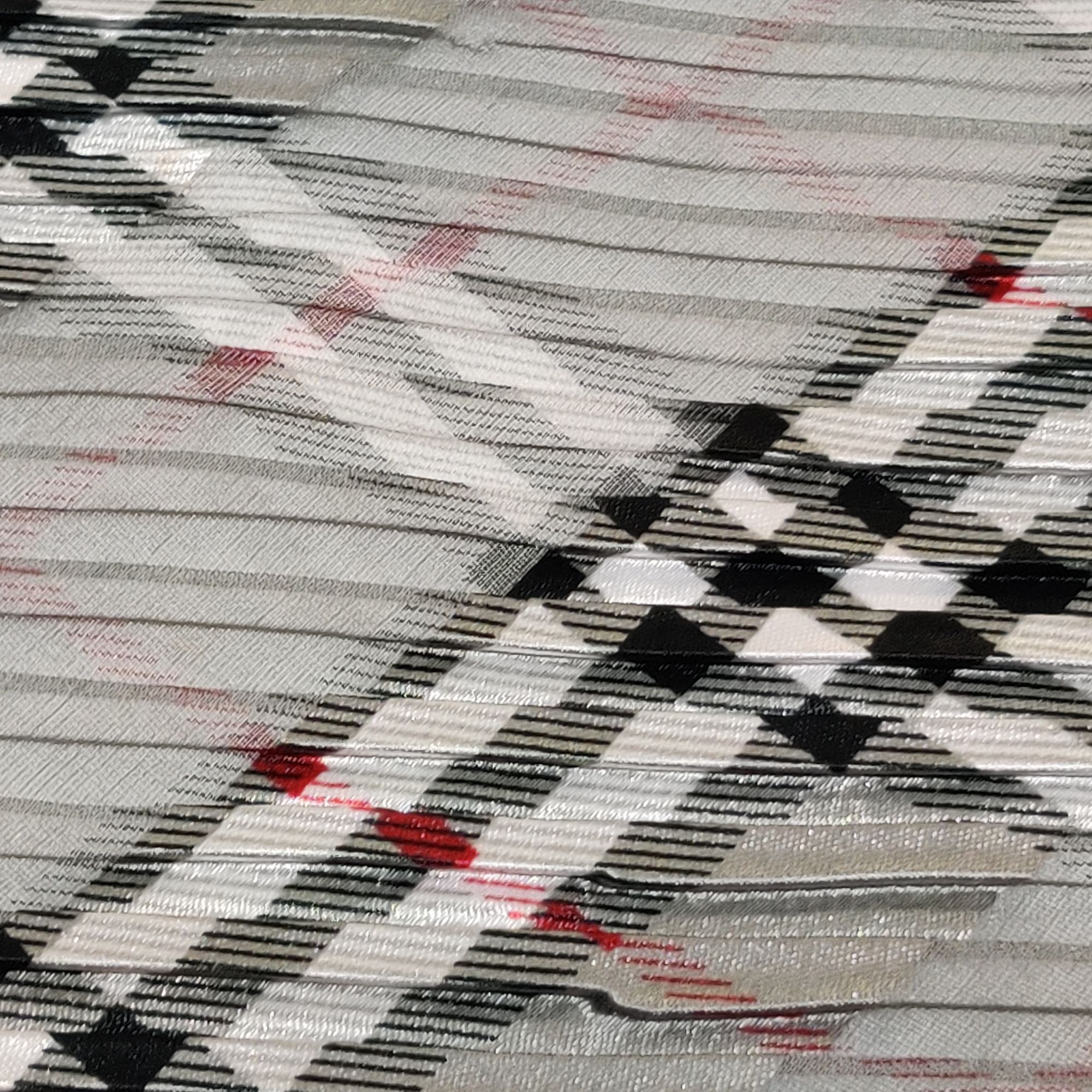 Other Classic Nova Check Plaid Scarf Neutral Gray Black Crinkle Pl Size ONE SIZE - 8 Thumbnail