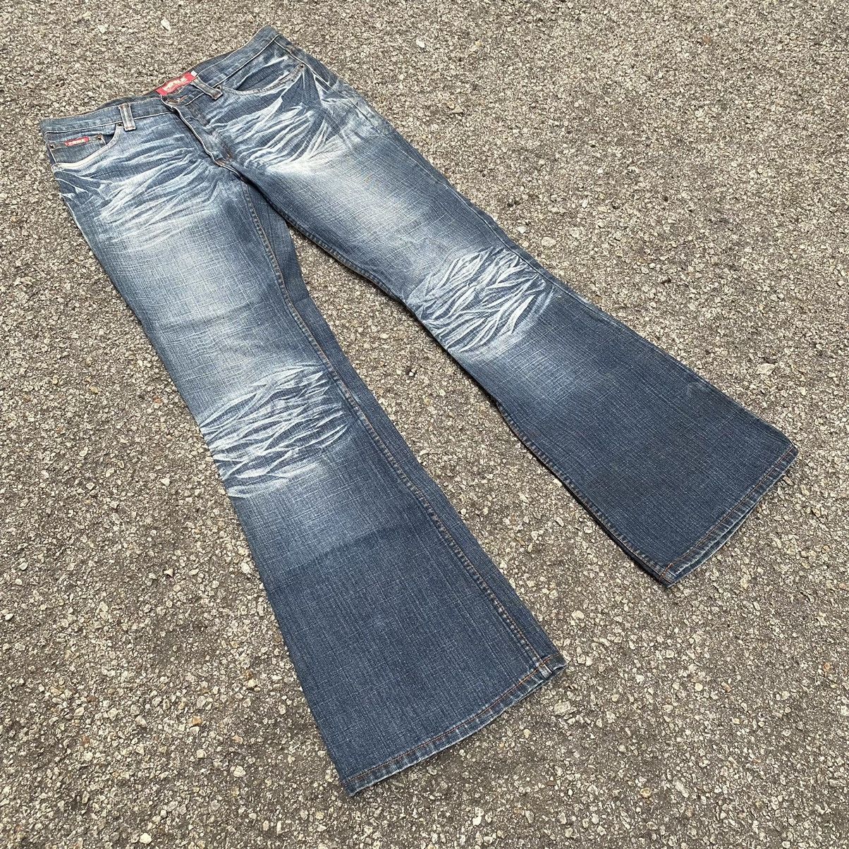 Hysteric Glamour Flare Jeans by Impala Japanese Brand Clawmark Boot Cut Denim Size US 32 / EU 48 - 2 Thumbnail