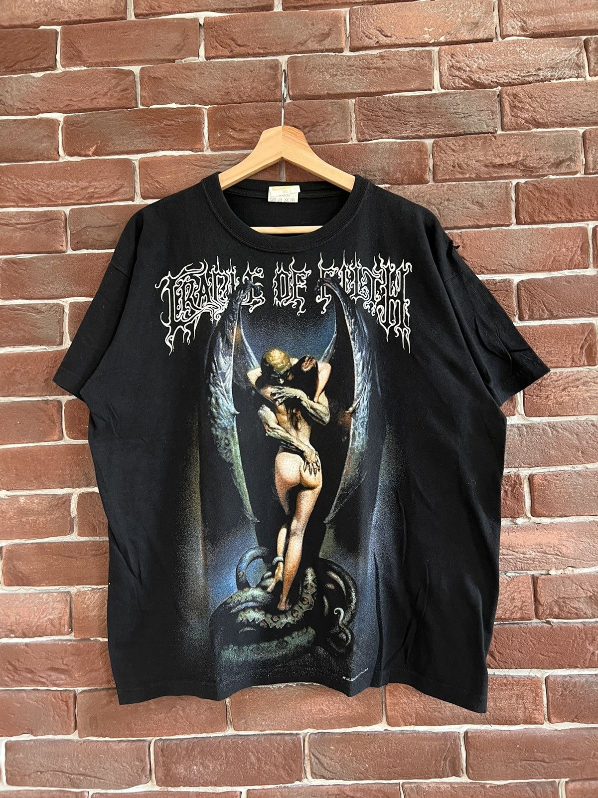 Band Tees Rare Vintage 00s Cradle Of Filth Boris Valejo Metal Band Tee Size US XL / EU 56 / 4 - 1 Thumbnail