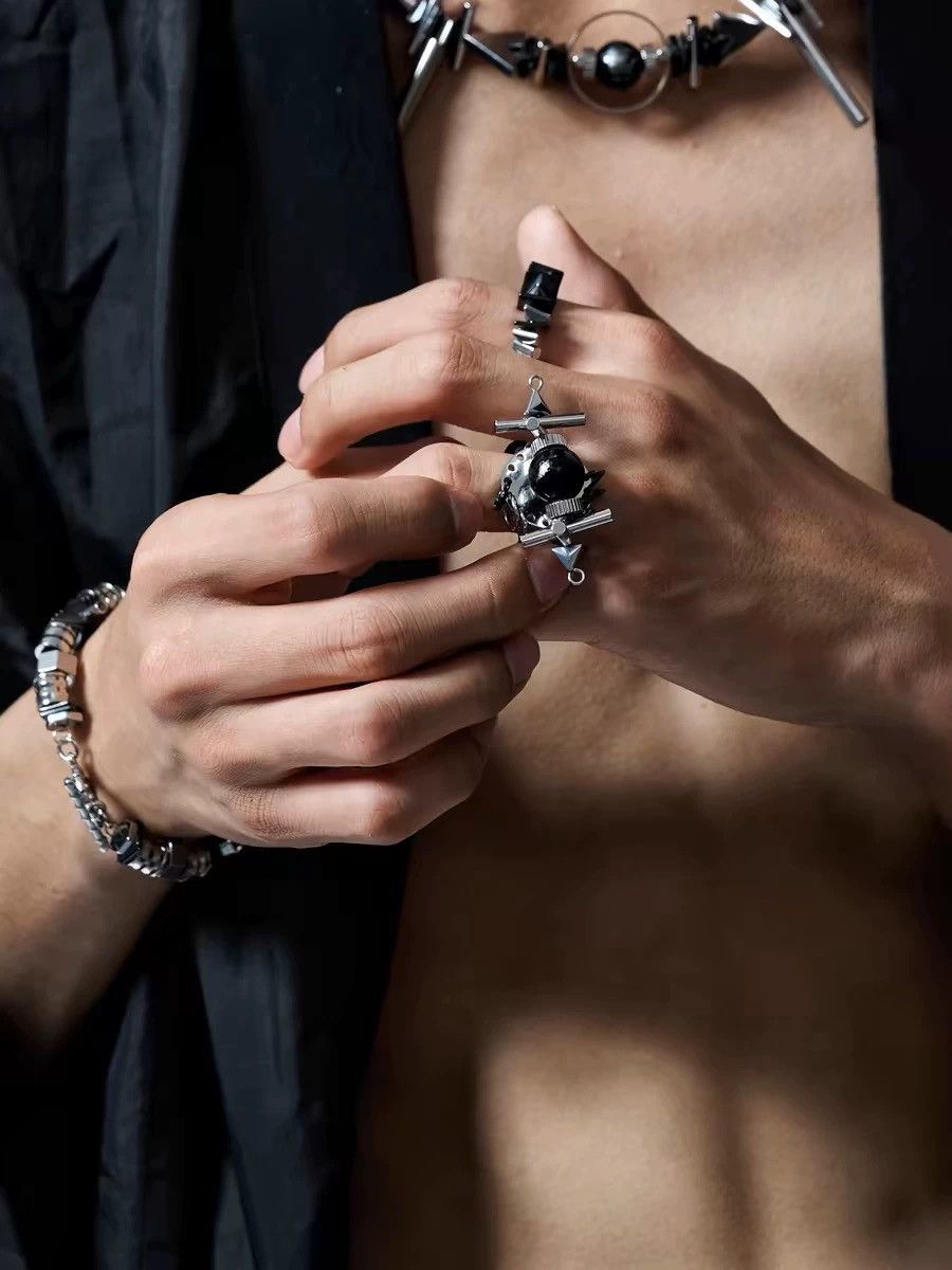 Japanese Brand × Vintage Retro punk ring Size ONE SIZE - 2 Thumbnail