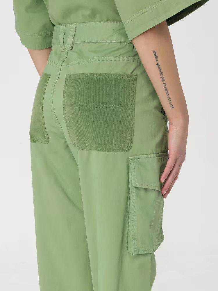 Stella McCartney o1s22i1n1024 Cotton Cargo Pants in Green Size 28" / US 6 / IT 42 - 5 Thumbnail