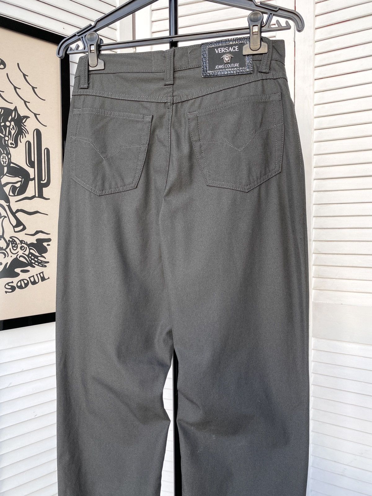 Versace × Versace Jeans Couture × Vintage Versace Gianni Versace Couture Medusa Patch Y2K Light Pants Size 30" / US 8 / IT 44 - 11 Thumbnail