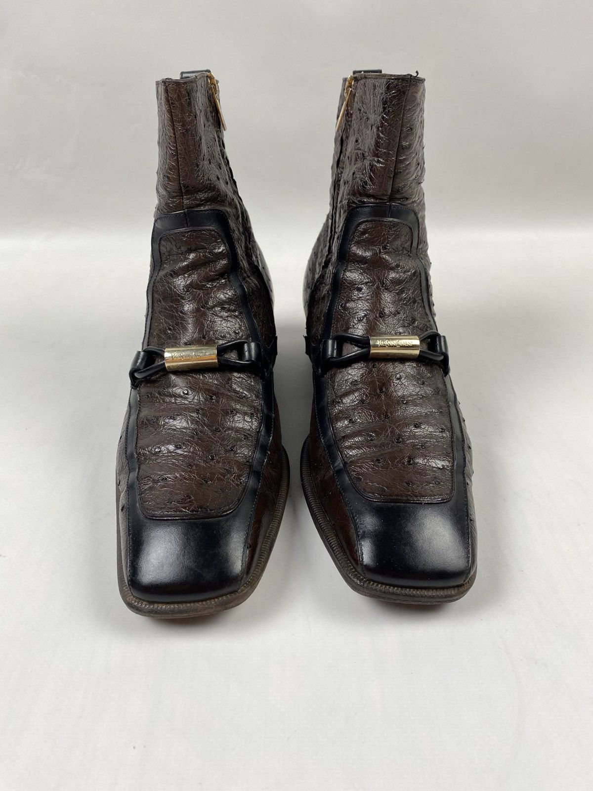Yves Saint Laurent Archive Yves Saint Laurent Ostrich Skin Heavy Boots Size US 8 / EU 41 - 4 Thumbnail