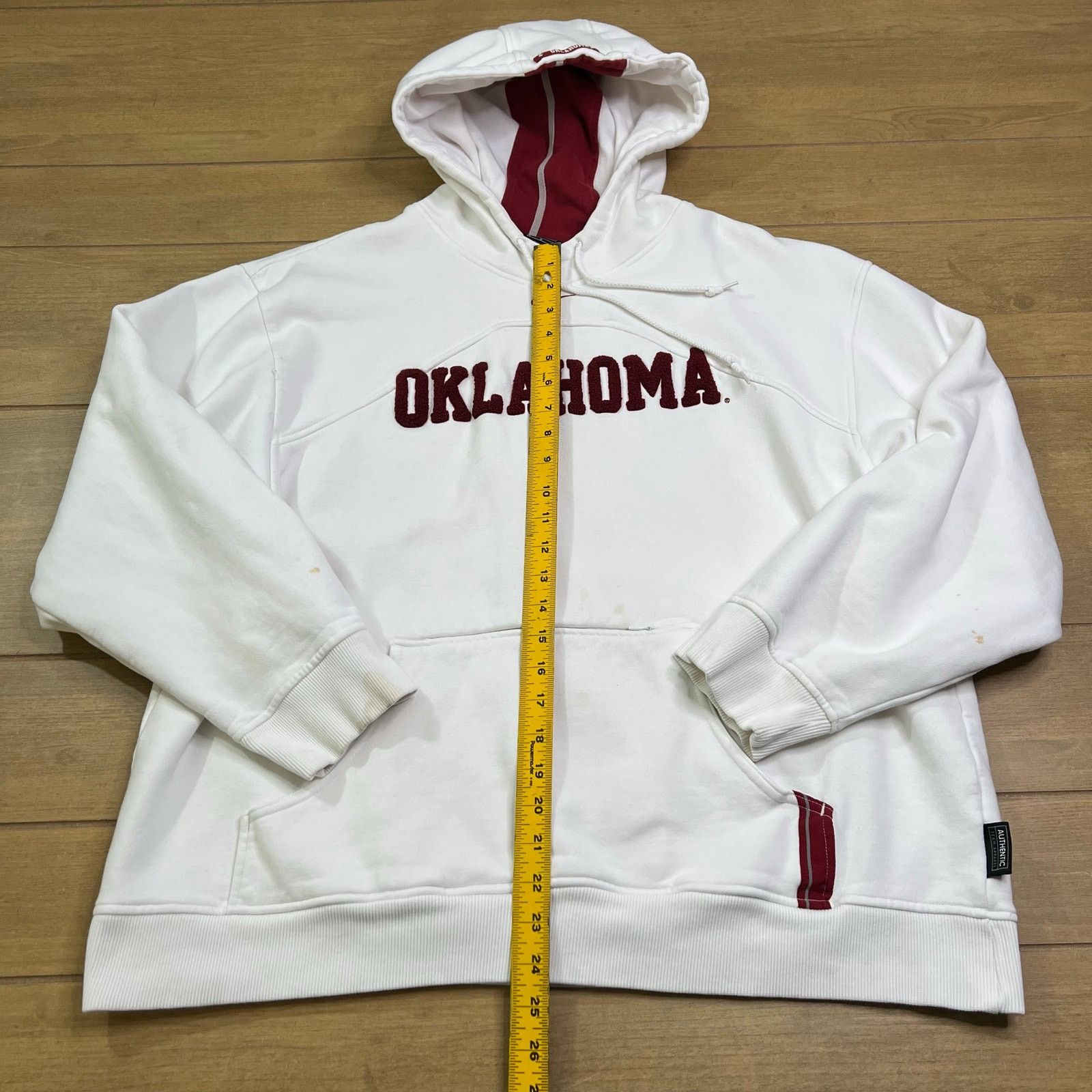 Nike Nike Team Oklahoma Sooners Hoodie White Red Swoosh Mens L Size US L / EU 52-54 / 3 - 3 Thumbnail