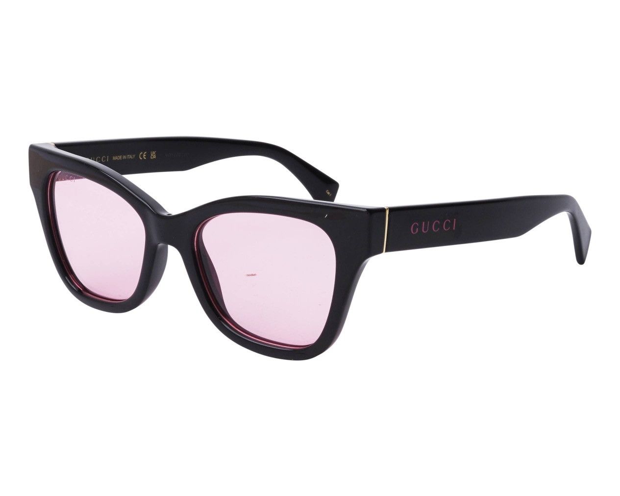 Gucci New Gucci GG1133S 003 Black Frame with Pink Lenses & Logo Size ONE SIZE - 8 Thumbnail