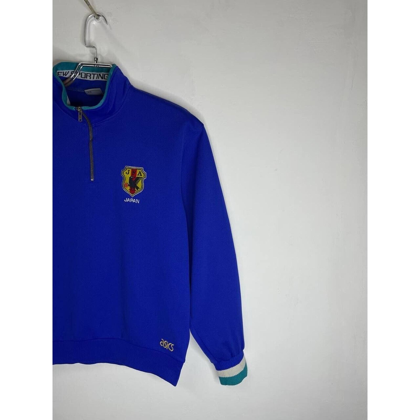 Asics × Vintage Vintage Asics Japan National Team Quarter Zip Sweatshirt Size US S / EU 44-46 / 1 - 3 Thumbnail