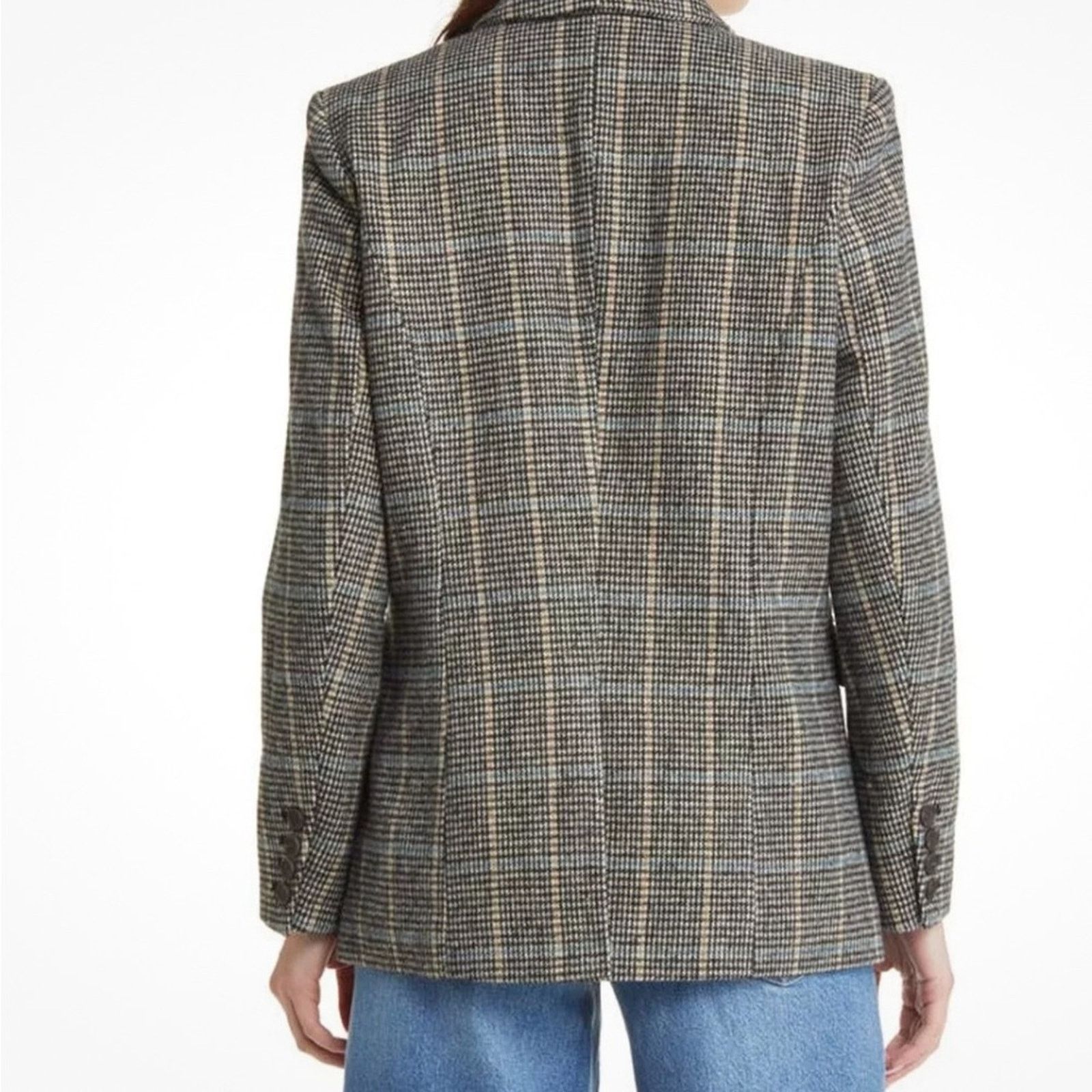 Rails NWT Rails Double Breast Blazer Grey Houndstoooth Check Sz S Size S / US 4 / IT 40 - 2 Thumbnail