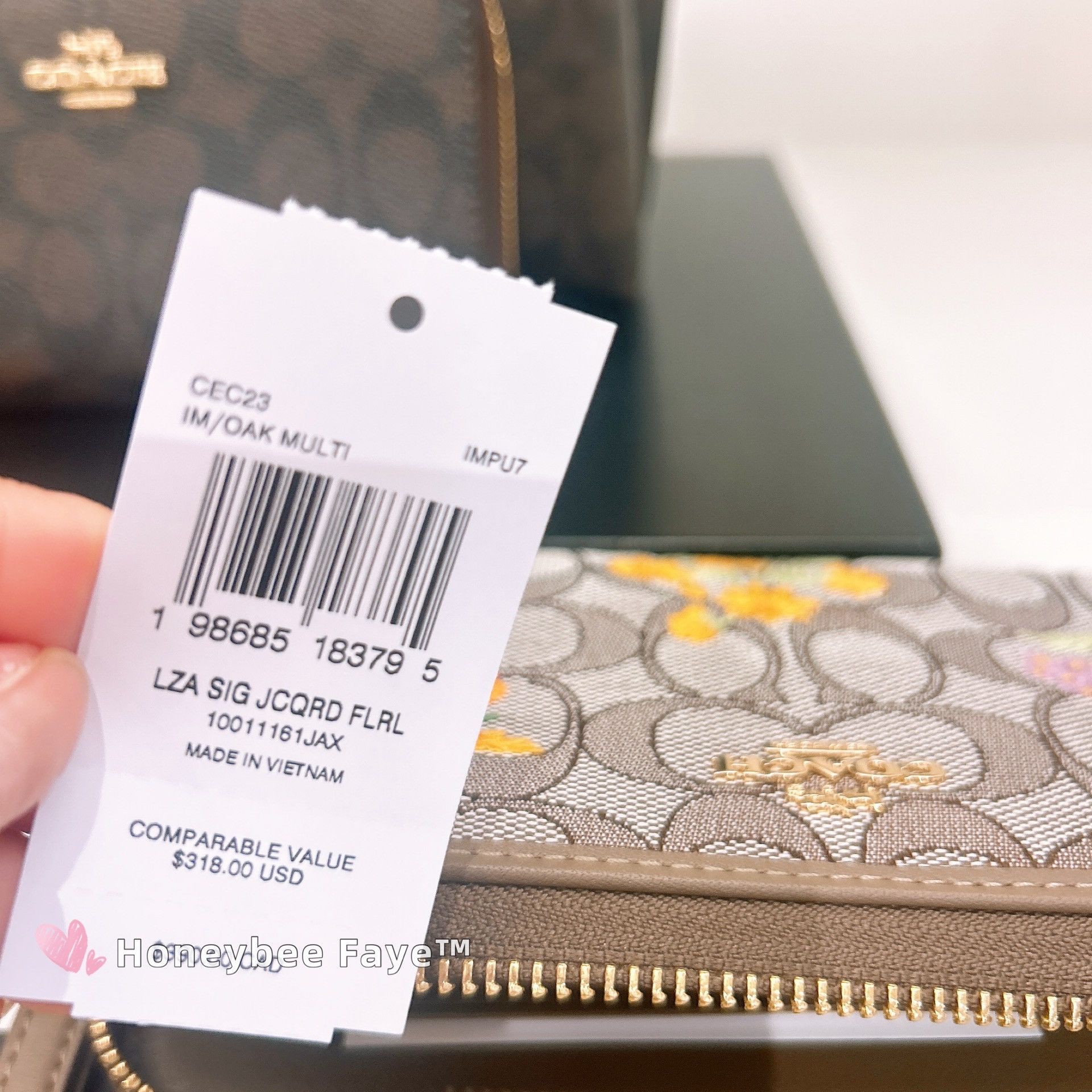 Coach Long Zip Around Wallet With Floral Embroidery CEC23 Size ONE SIZE - 6 Thumbnail
