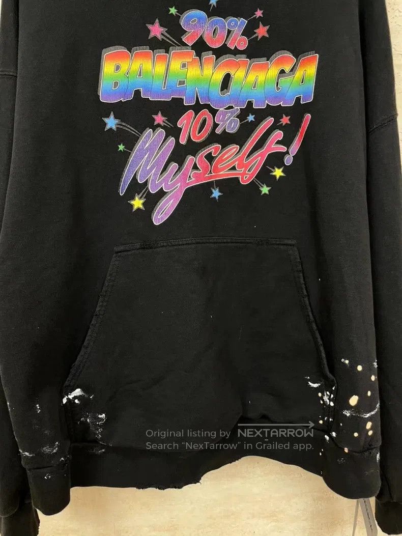 Balenciaga Balenciaga Spray-Painted Rainbow Hoodie Size US M / EU 48-50 / 2 - 3 Thumbnail