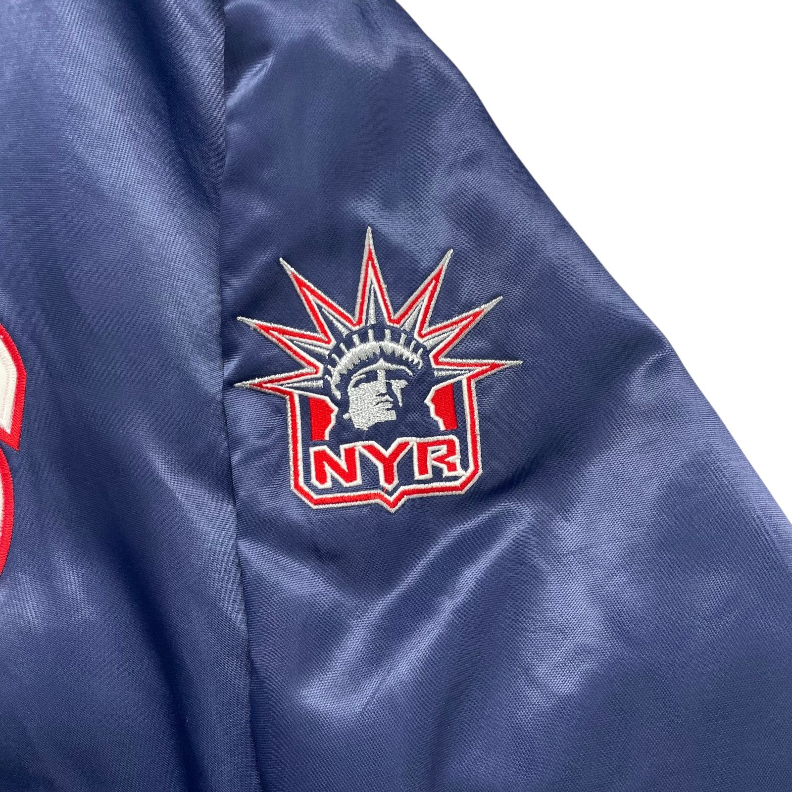 NHL VTG 90s NEW YORK RANGERS PUMA SATIN BOMBER JACKET LIBERTY XL Size US XL / EU 56 / 4 - 4 Thumbnail