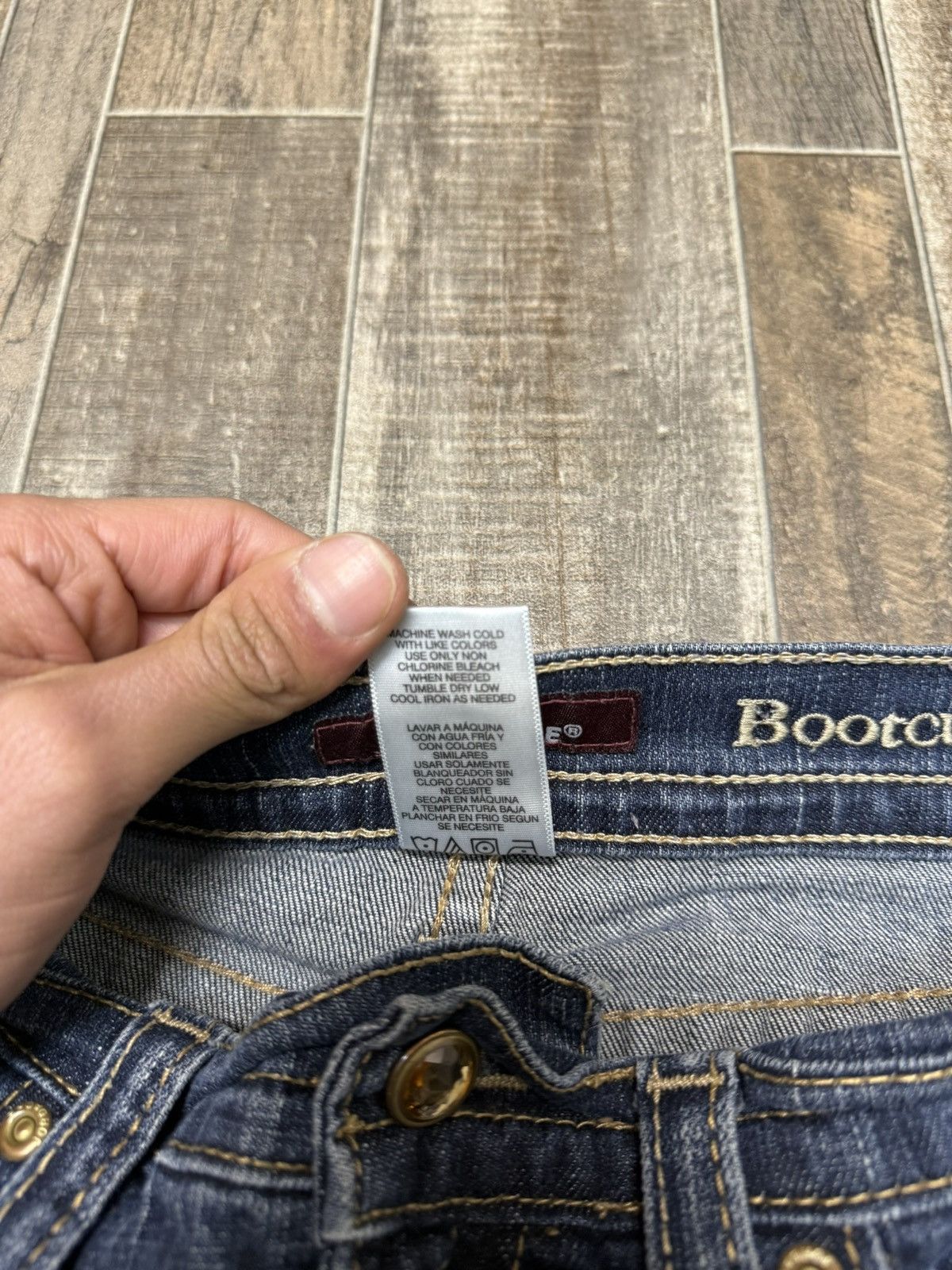 Jordache Vintage Jordache Dark Blue Denim Jeans Bootcut Fit Size 30" / US 8 / IT 44 - 5 Thumbnail