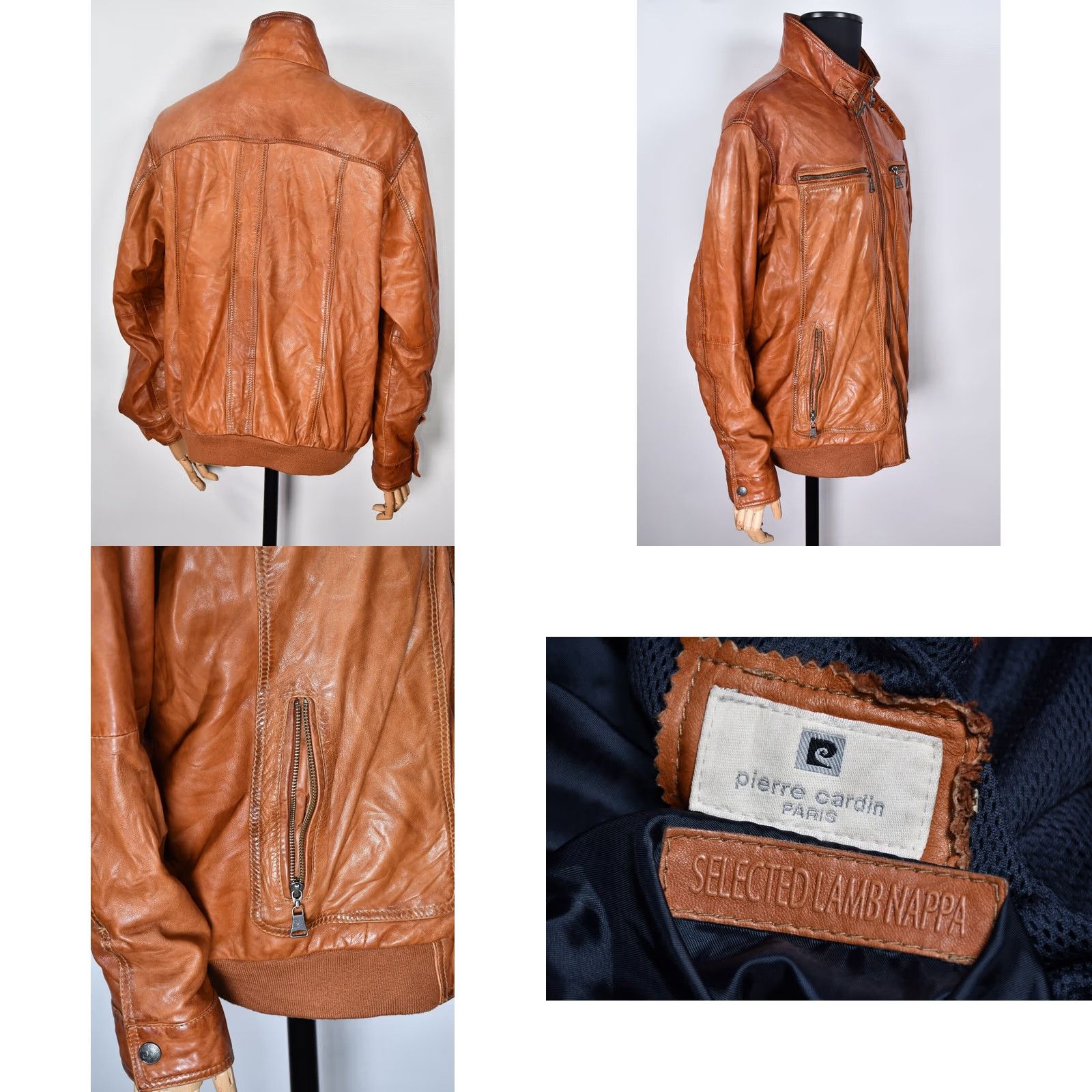 Pierre Cardin Pierre Cardin Paris Jacket Leather 58/49R Mens Orange Burnt Leather Jacket Regular XL? Size US M / EU 48-50 / 2 - 8 Thumbnail