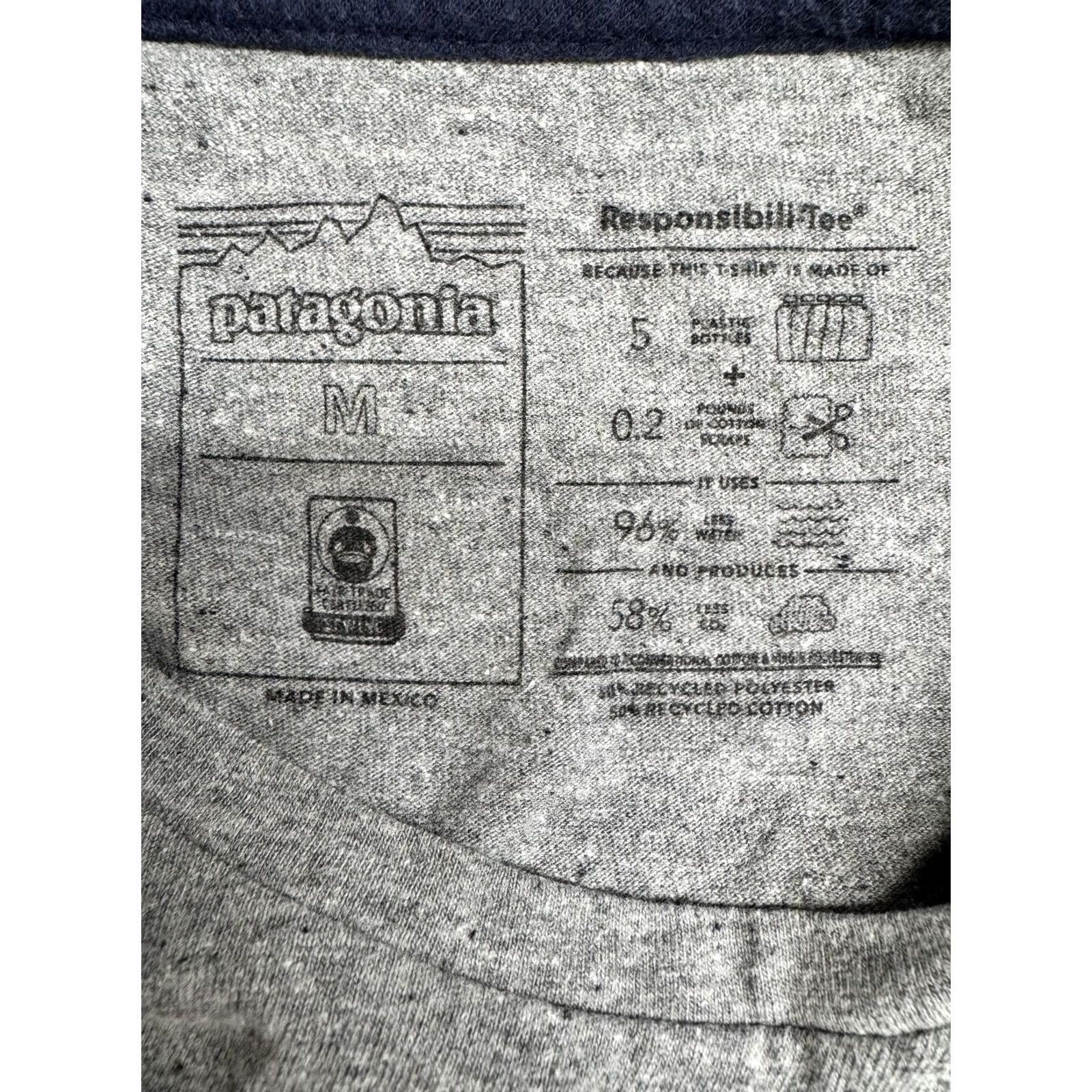 Patagonia Patagonia Women's M Gray Responsibili-Tee Short Sleeve T-Shirt Size M / US 6-8 / IT 42-44 - 4 Thumbnail