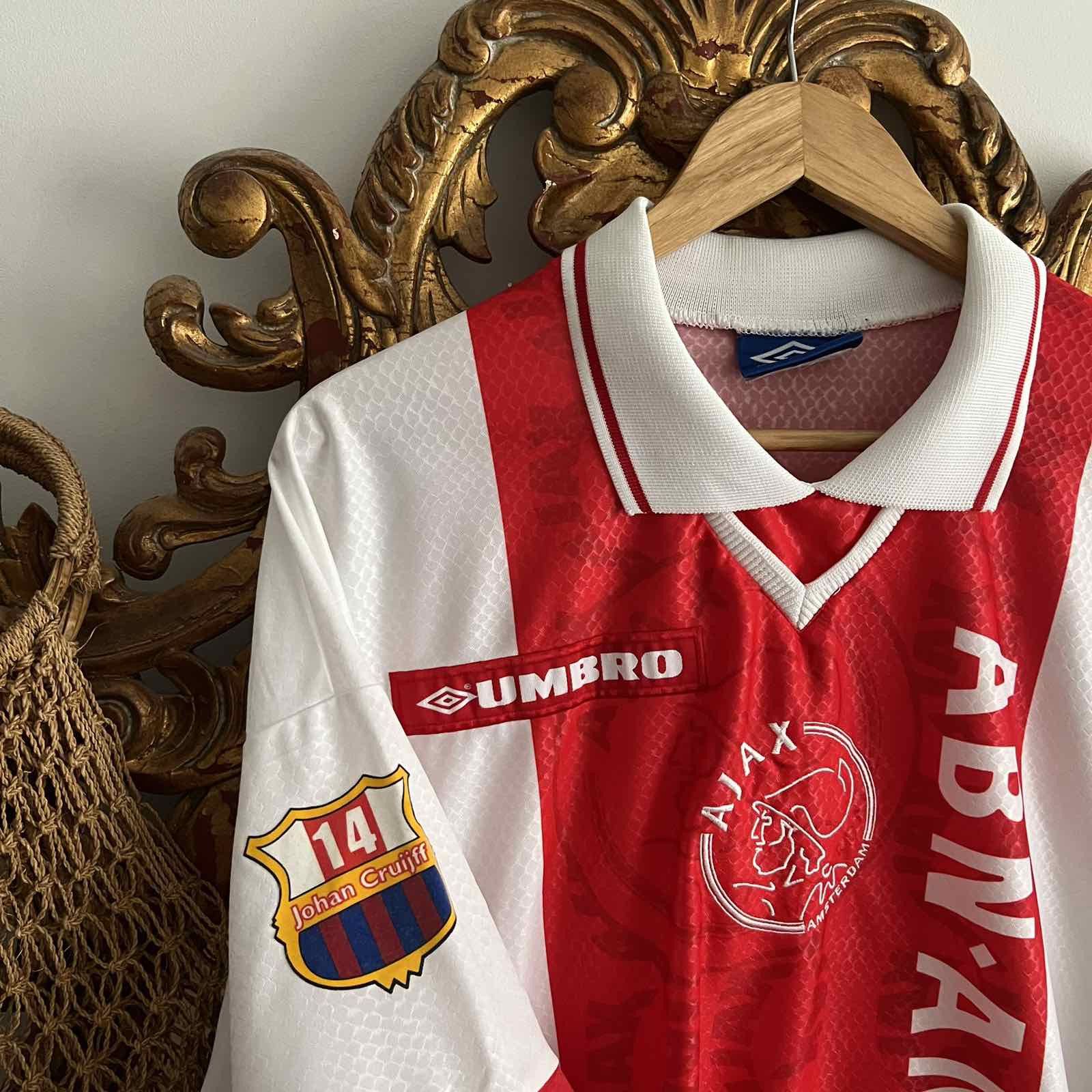 Umbro Vintage Ajax umbro 1998/1999 Home #14 CRUIJFF Soccer Jersey Size US XL / EU 56 / 4 - 4 Thumbnail