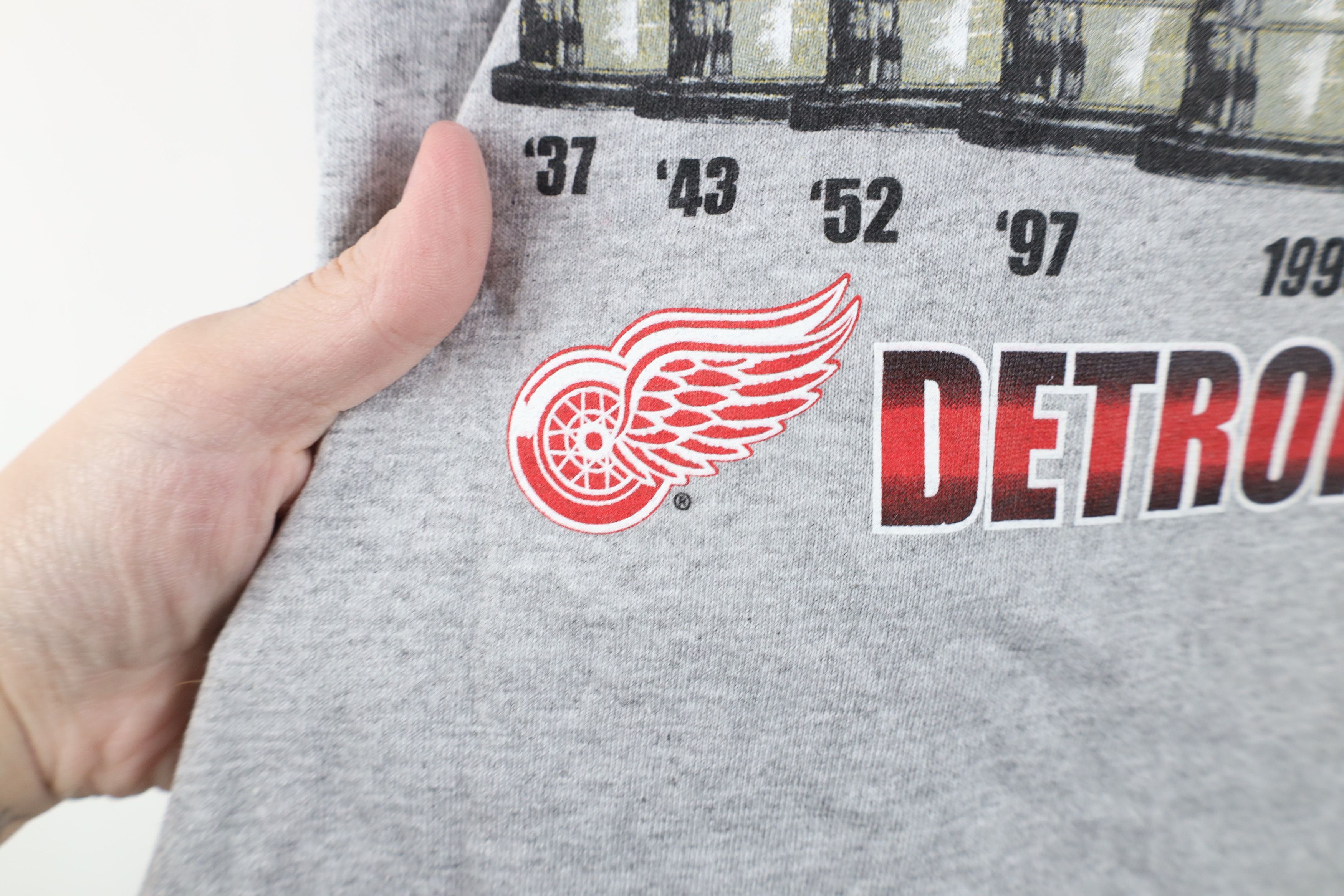 Vintage Vintage Cup Champs Detroit Red Wings Hockey T-Shirt Gray Size US L / EU 52-54 / 3 - 5 Thumbnail