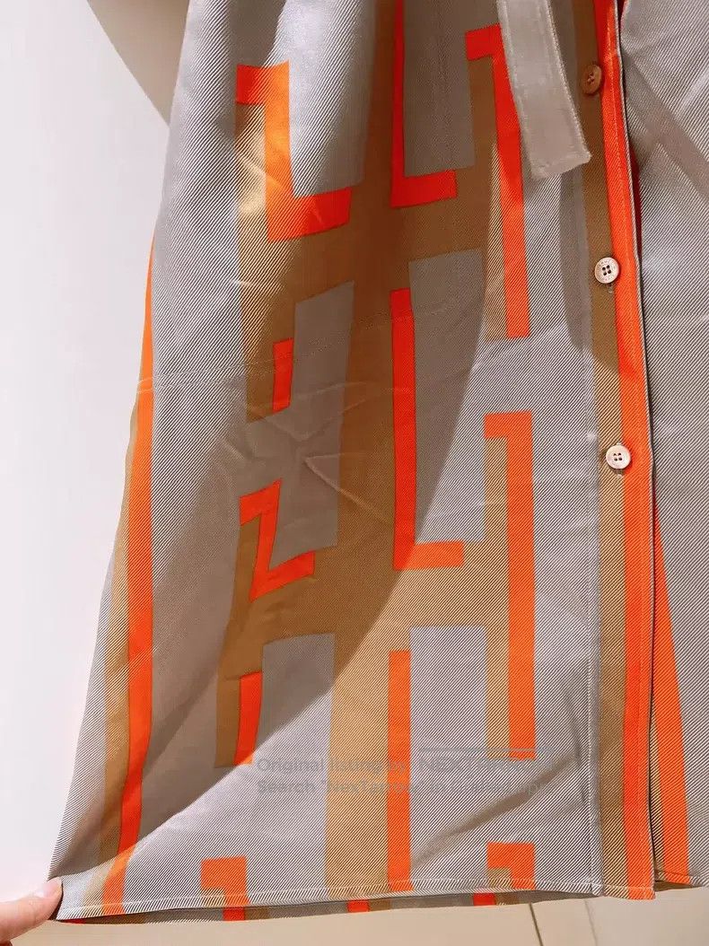 Other Hermes H Full Logo Silk Shirt Dress Dress Size XS / US 0-2 / IT 36-38 - 4 Thumbnail