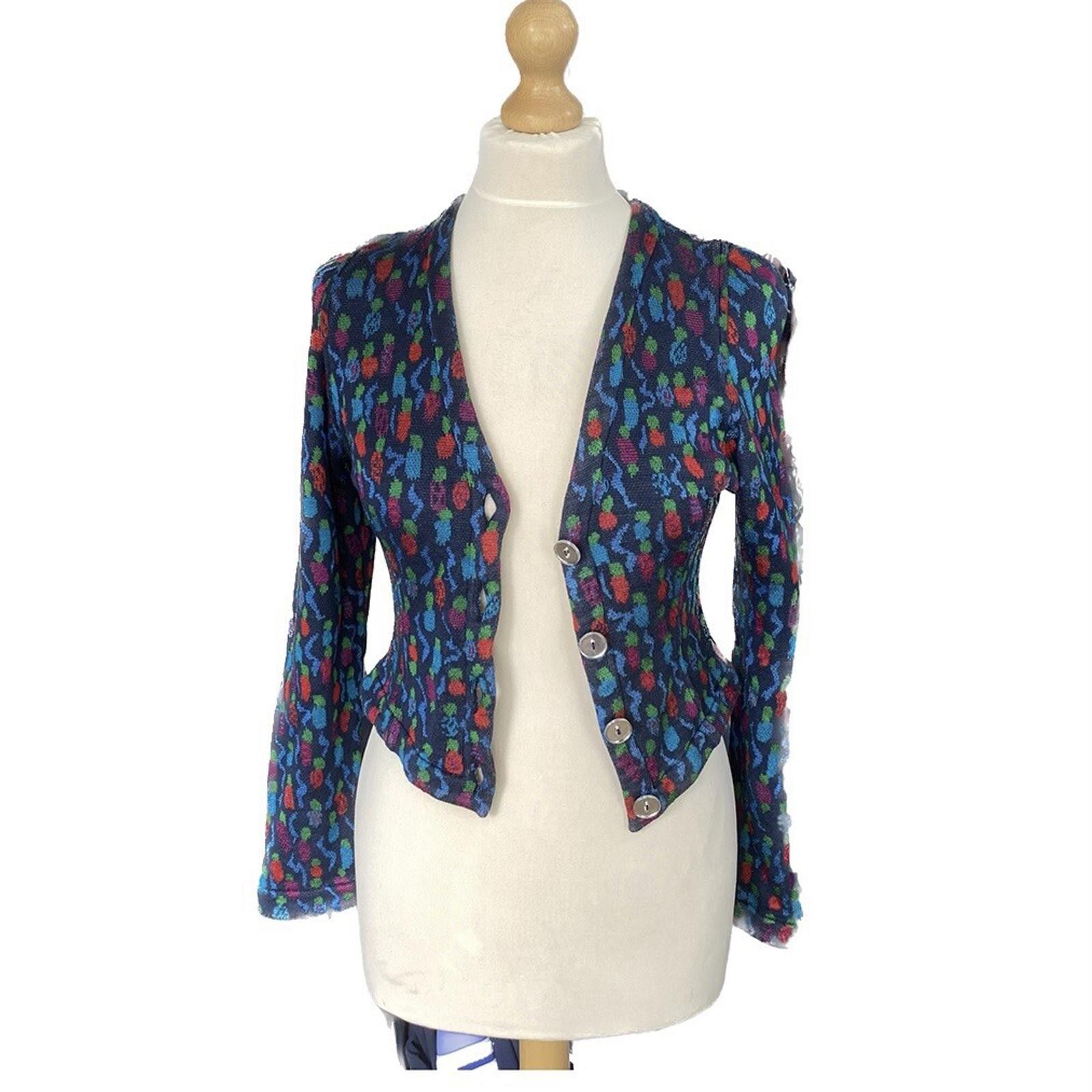 Missoni Vintage Missoni Cardigan Knit Berry Medium 6 Bolero Jumper Size XS / US 0-2 / IT 36-38 - 1 Thumbnail