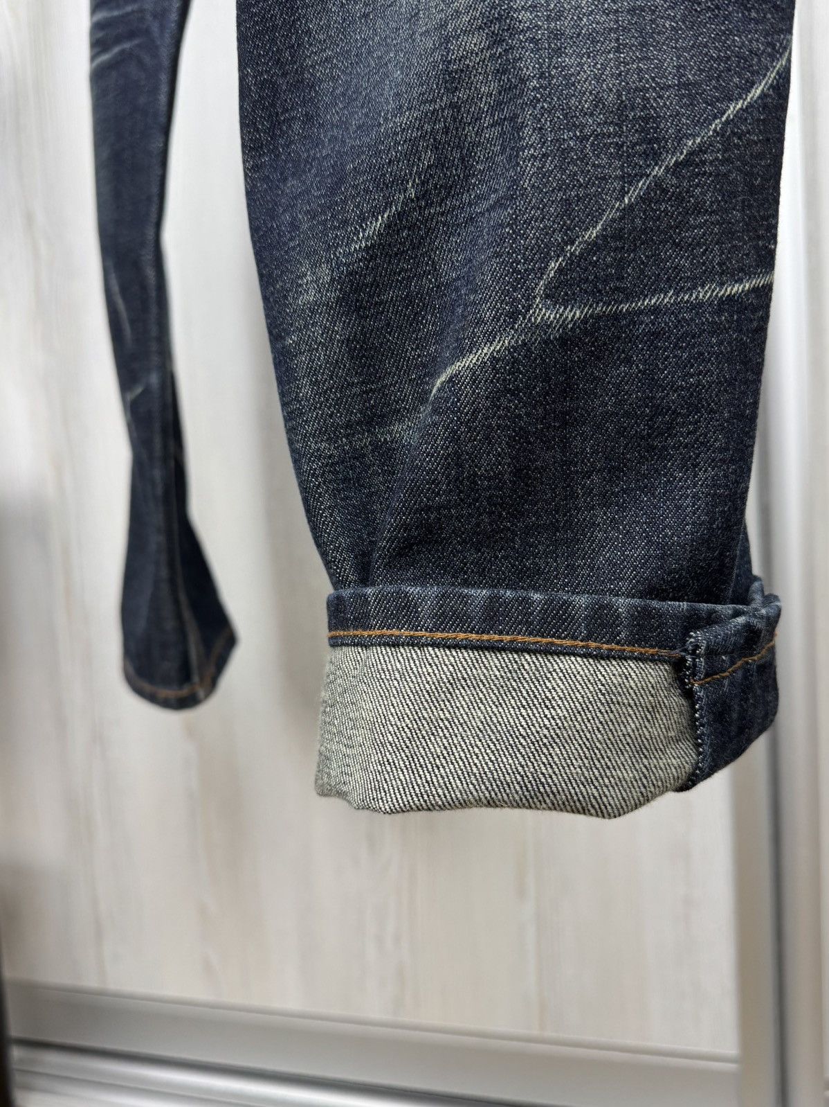 Blue Blood Blue Blood indigo blue faded distressed selvedge denim jeans Size US 34 / EU 50 - 10 Thumbnail