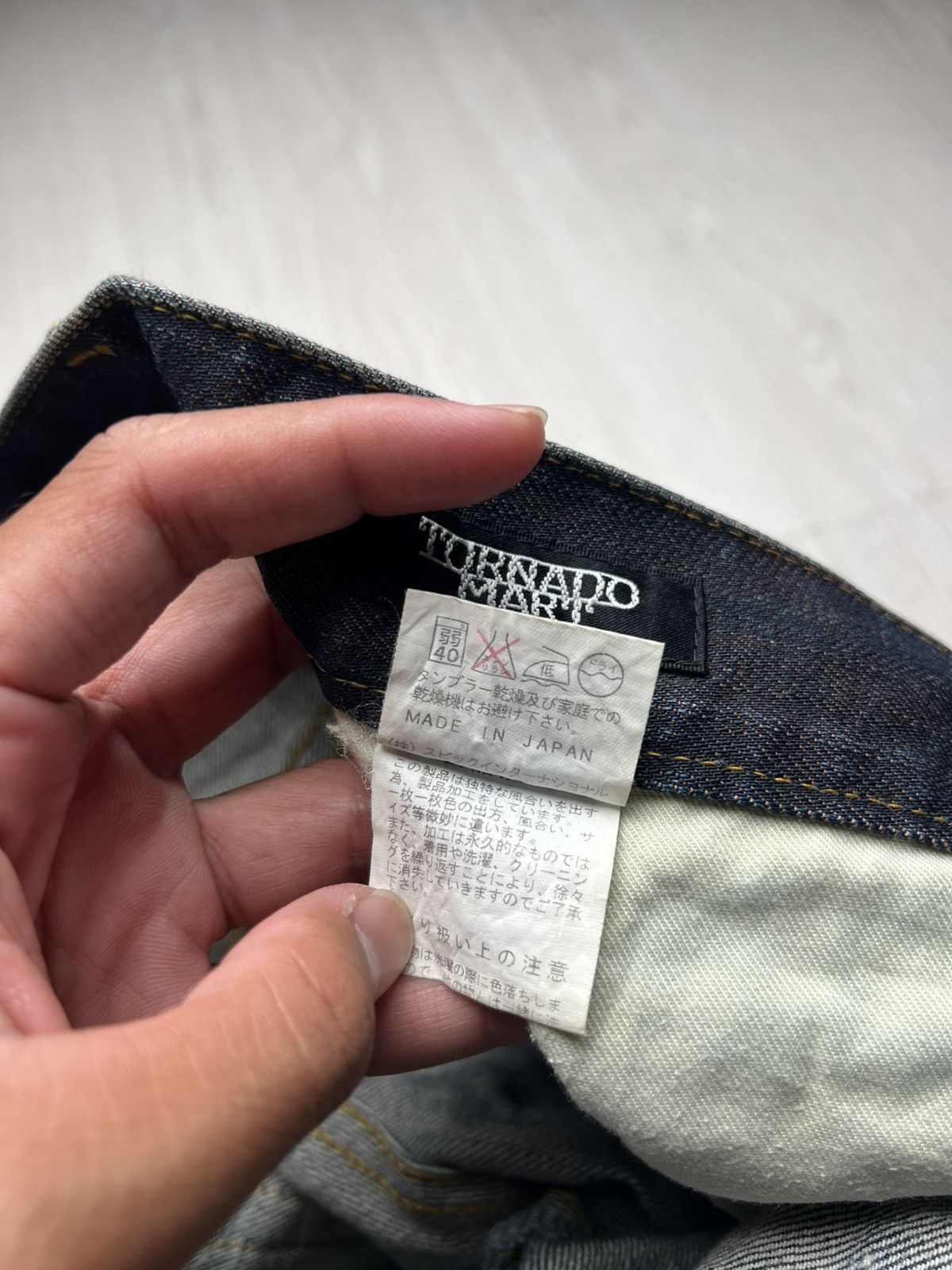 Tornado Mart Tornado Mart Whiskered Distressed Spiral Cut Flared Denim Size US 33 - 8 Thumbnail