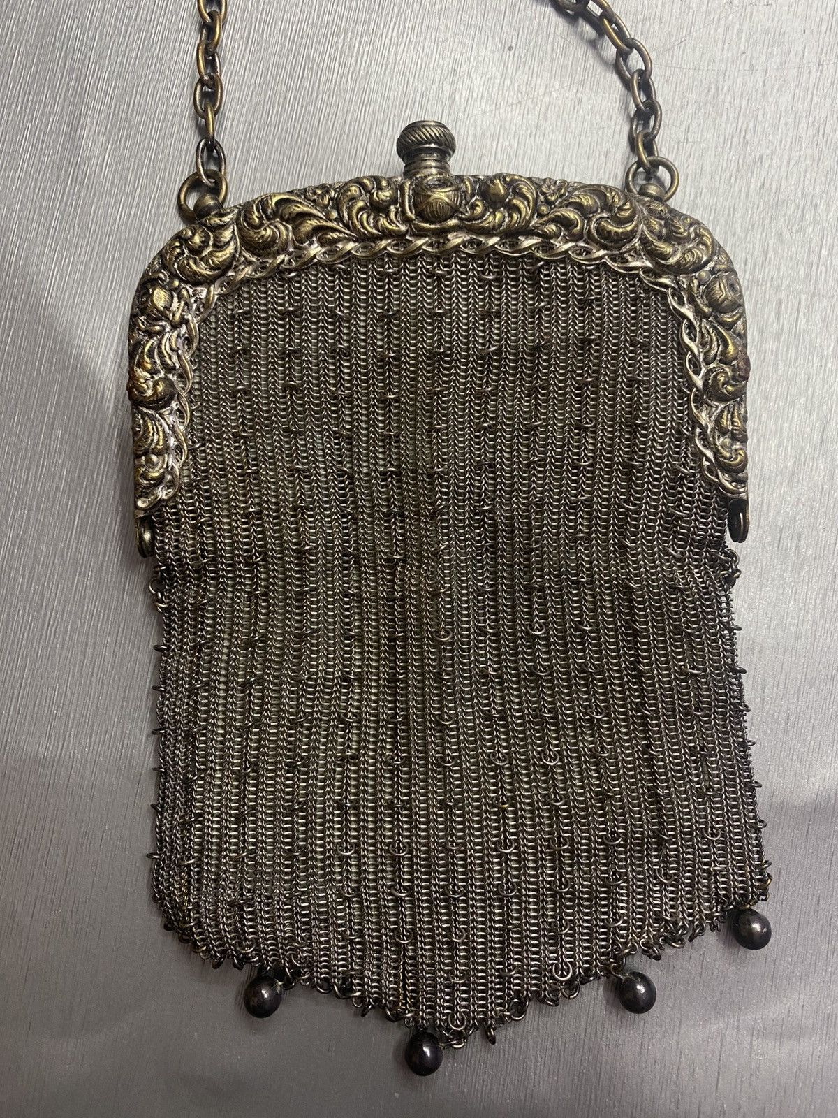 Antique Rivet Vintage Metal Mesh Wallet Antique Mesh Bag Size ONE SIZE - 3 Thumbnail