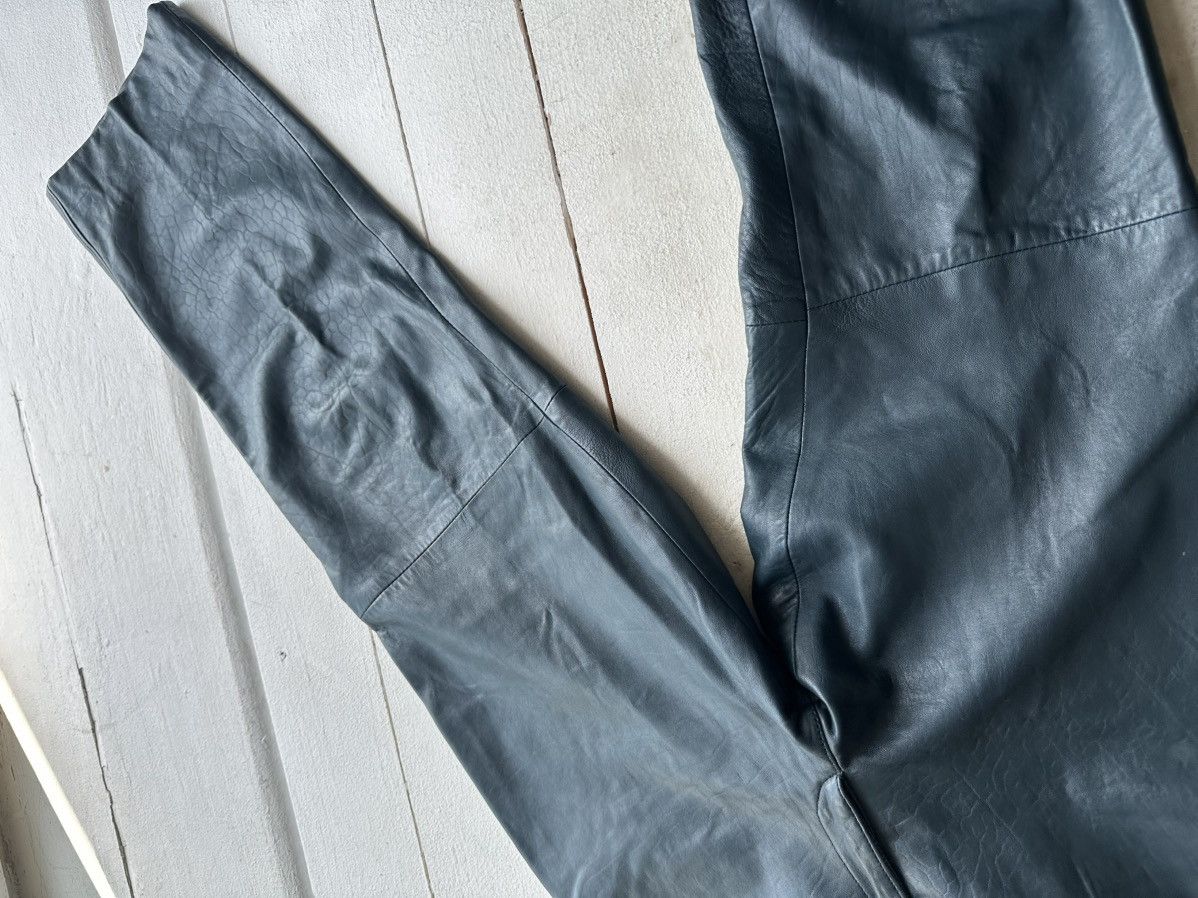 Leather 🚨Vintage leather pants motorcycles BROWN LUXURY Y2K Size 30" / US 8 / IT 44 - 3 Thumbnail