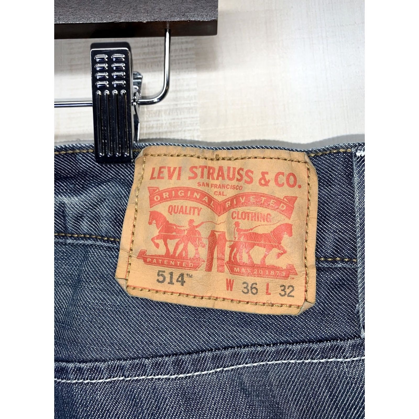 Levi's Levi’s 514 Jeans Mens 36x32 Denim Blue Regular 5-Pocket Straight ZIP Vintage N/A Size US 36 / EU 52 - 7 Thumbnail