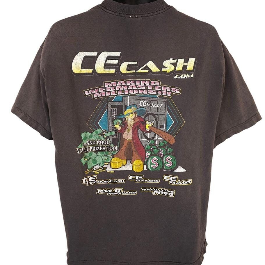 Vintage Vintage CE Cash T Shirt Mens Size XL Black Y2K Webmasters Size US XL / EU 56 / 4 - 1 Thumbnail