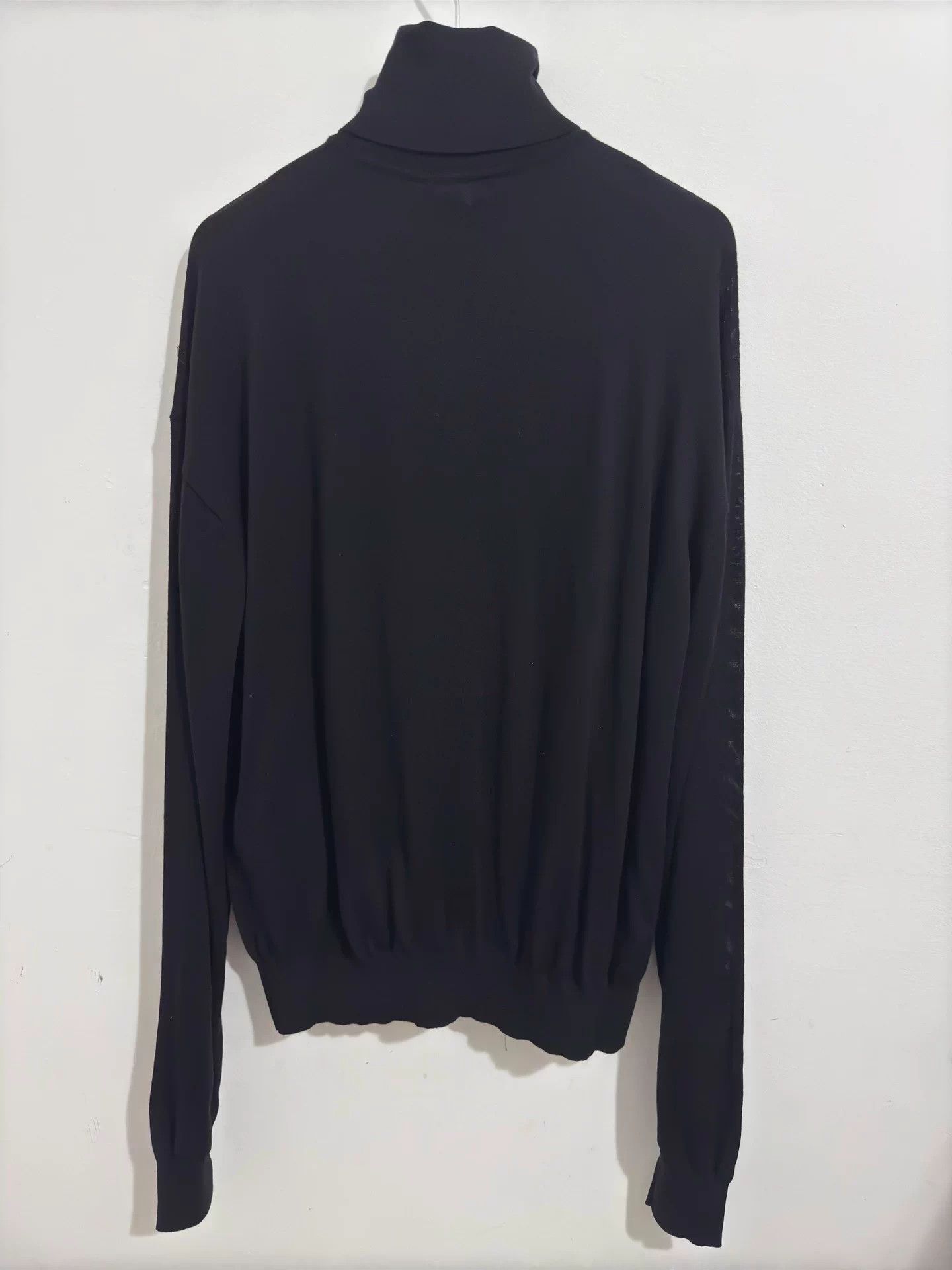Saint Laurent Paris SLP 23fw Highneck Embroidered Black Wool Sweater S Size US S / EU 44-46 / 1 - 2 Thumbnail