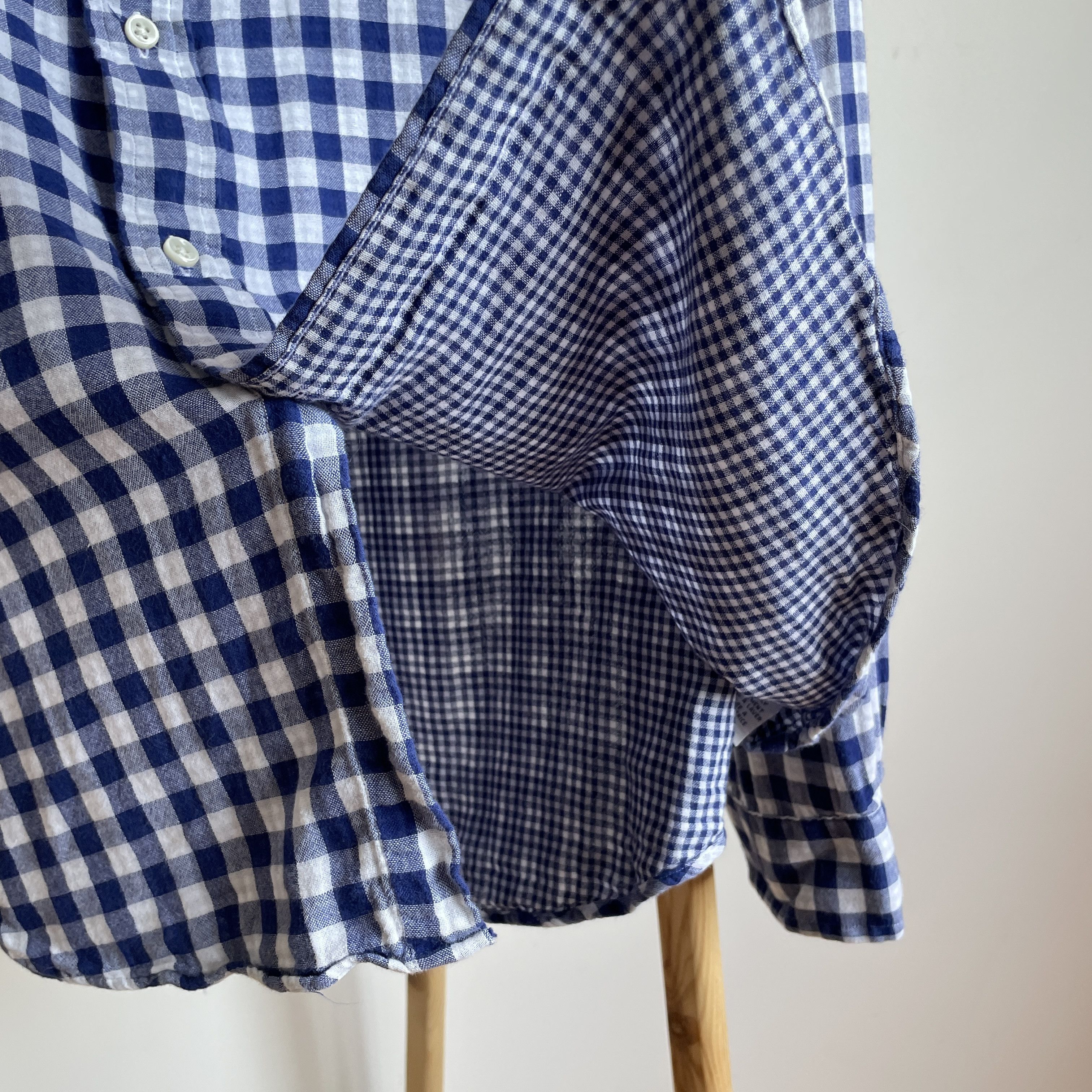 Polo Ralph Lauren Polo Ralph Lauren Double Faced Check Muslin Slim Fit Shirt Size US XL / EU 56 / 4 - 4 Thumbnail