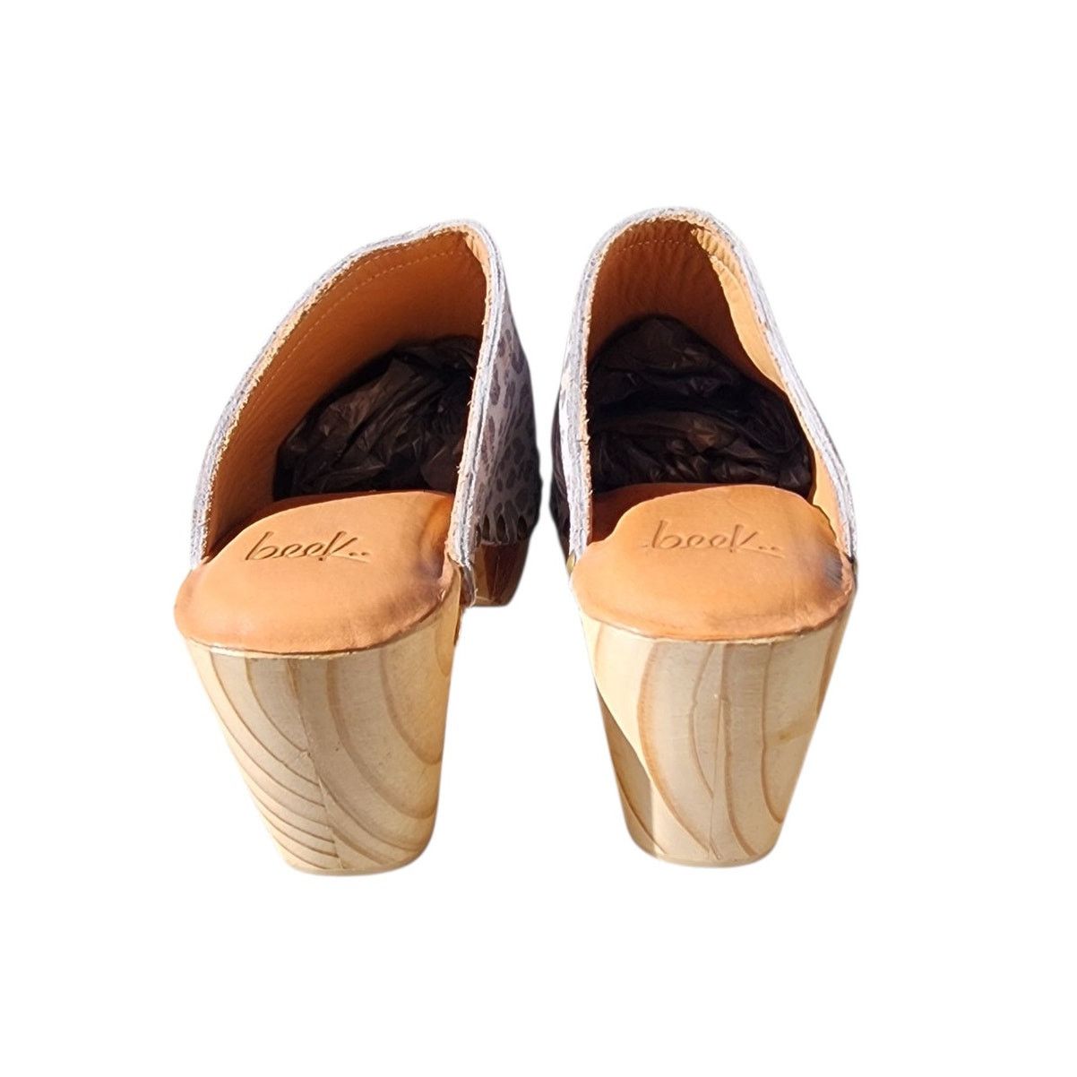 beek Beek Woodpecker Suede Handcrafted Leopard Clogs 6 Size US 6 / IT 36 - 4 Thumbnail